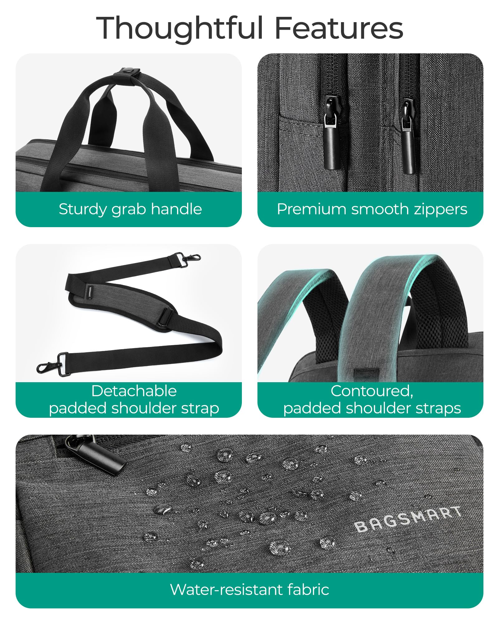 BAGSMART 3 In 1 Laptop Bag
