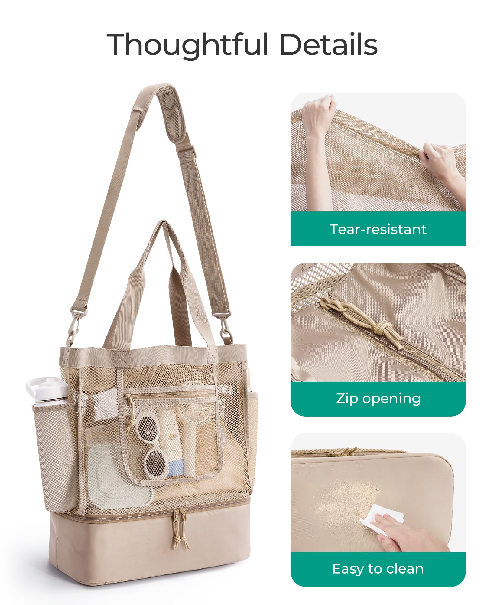 BAGSMART Beach Bag