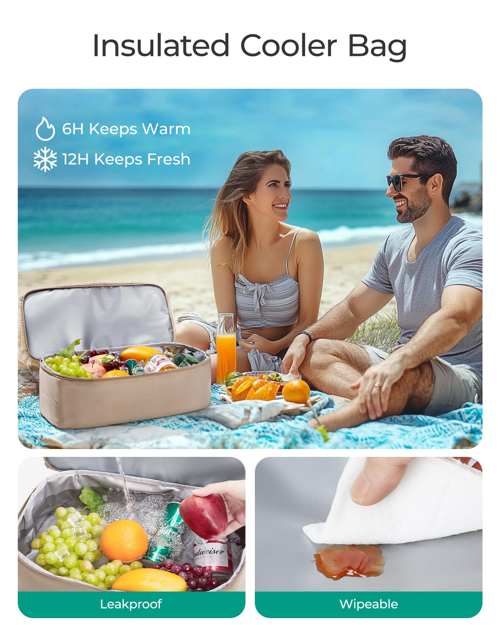 BAGSMART Beach Bag