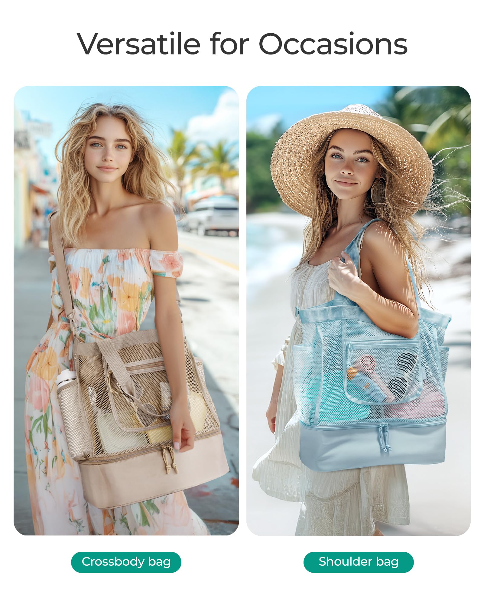 BAGSMART Beach Bag