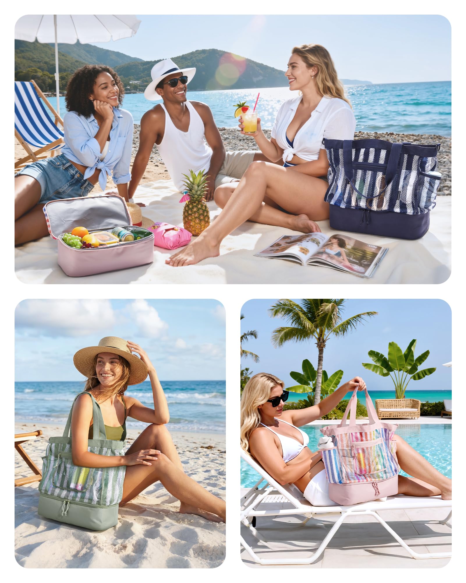 BAGSMART Beach Bag