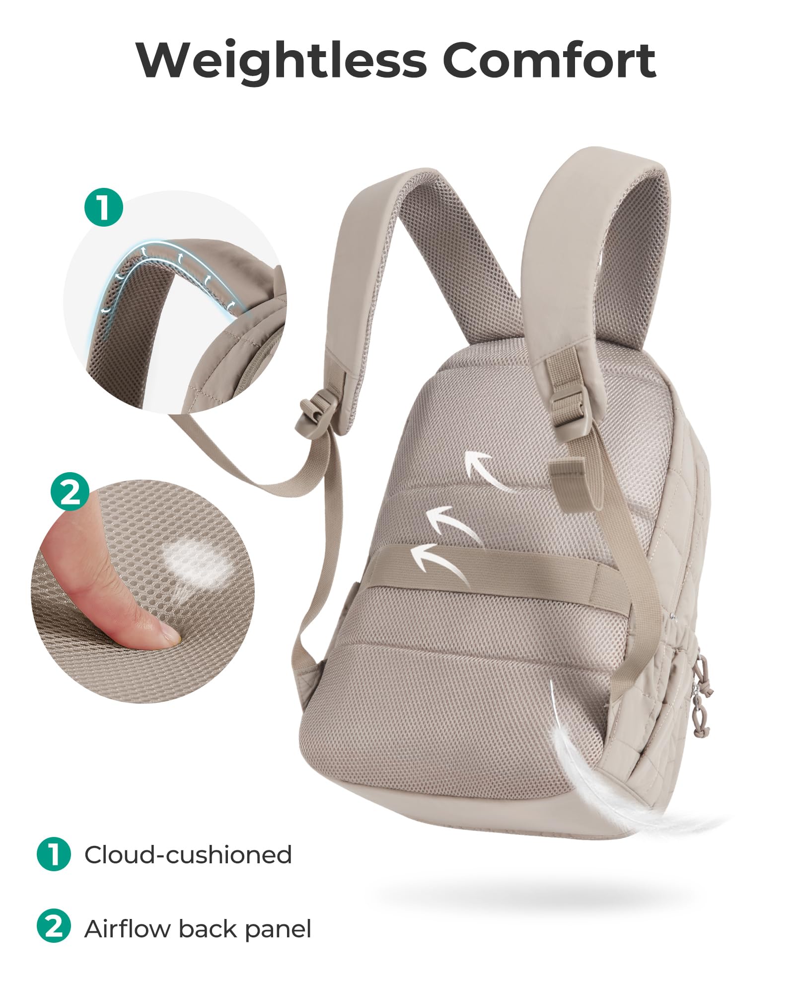 BAGSMART College Laptop Backpack