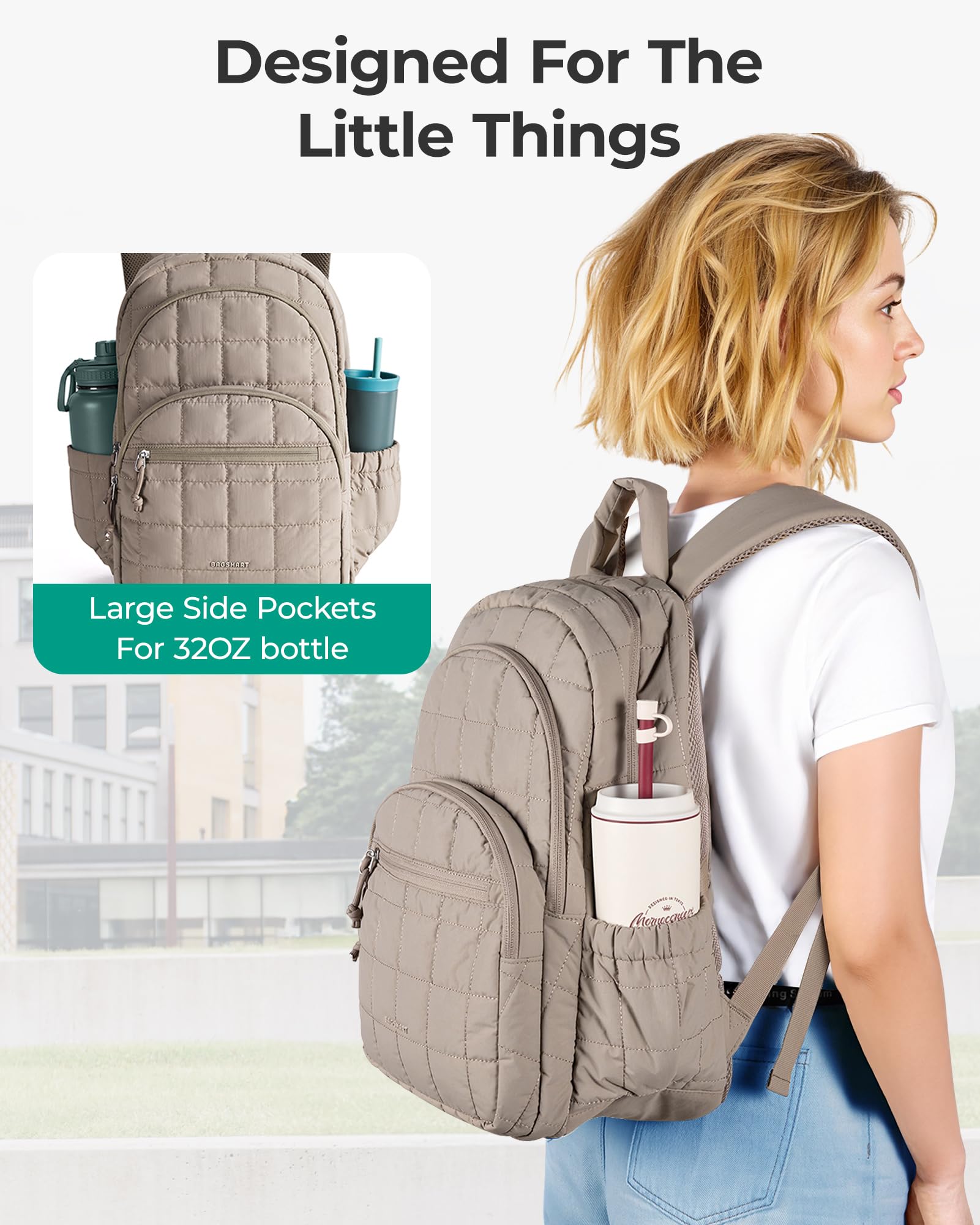 BAGSMART College Laptop Backpack