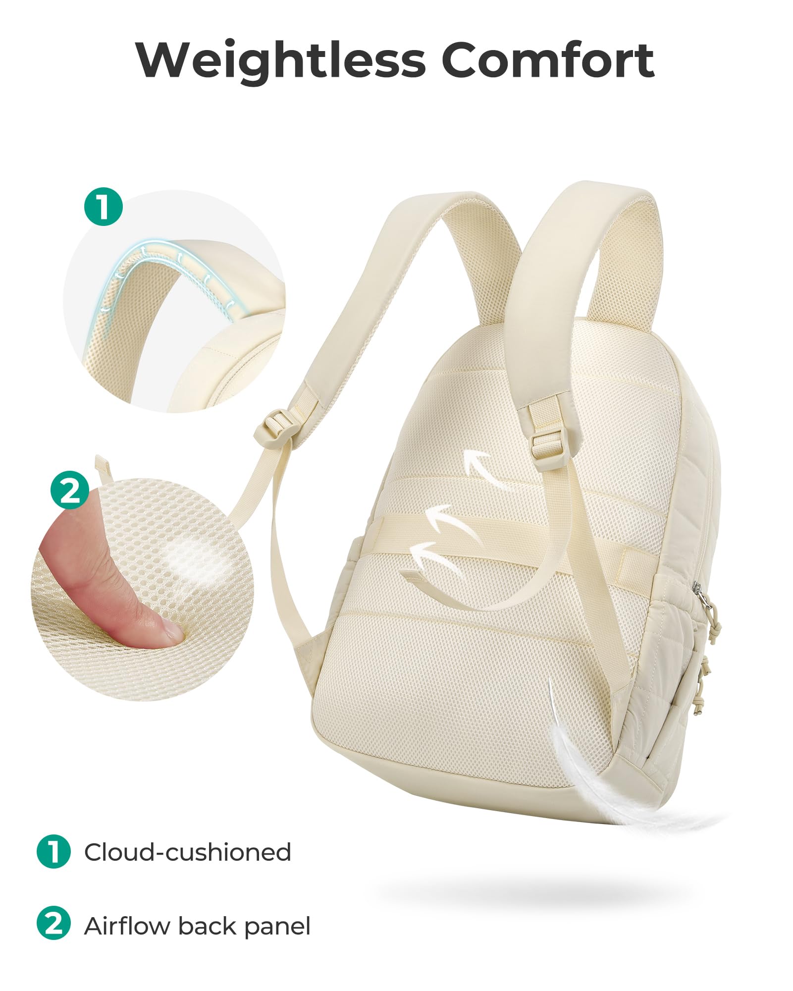 BAGSMART College Laptop Backpack