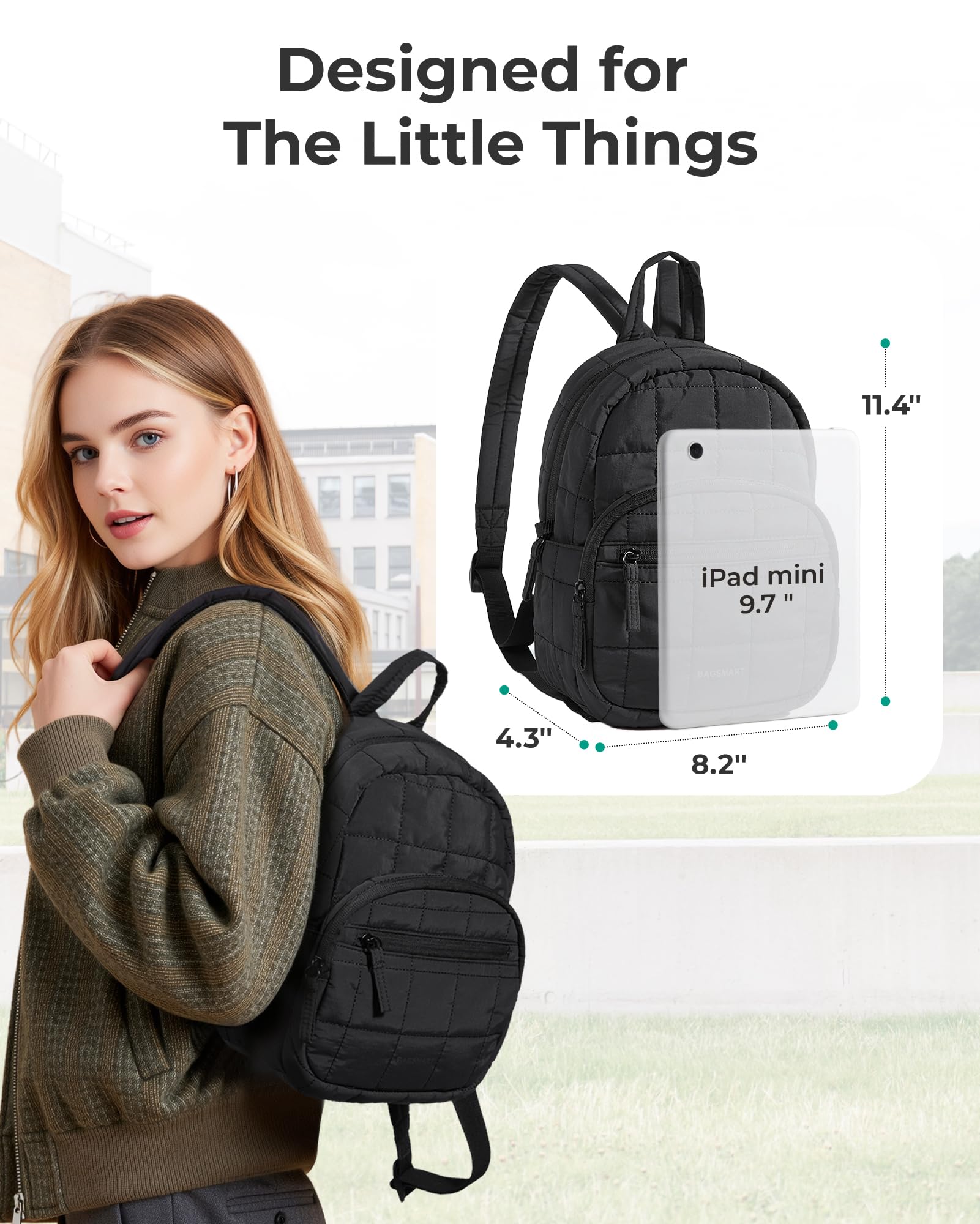 BAGSMART College Laptop Backpack