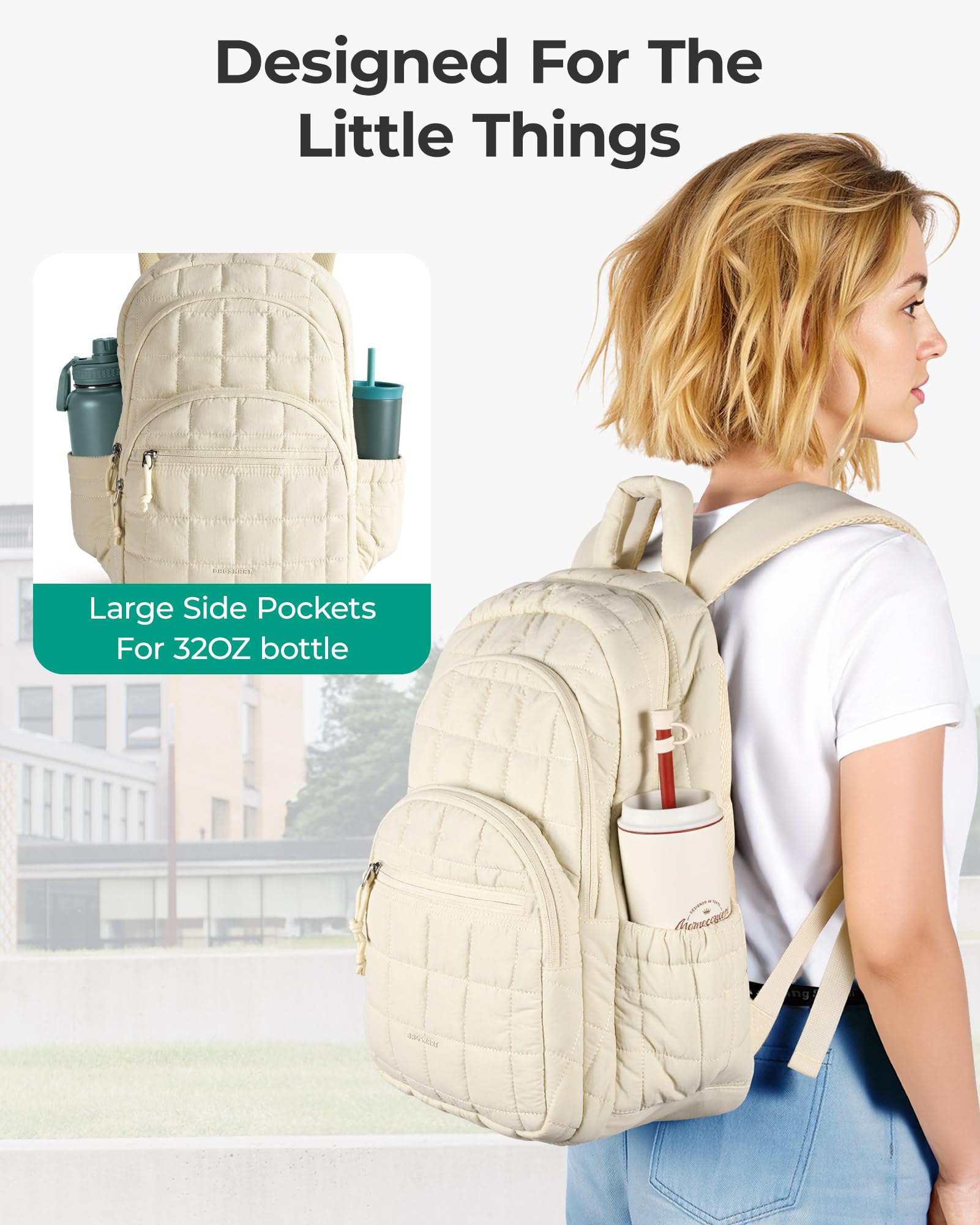 BAGSMART College Laptop Backpack