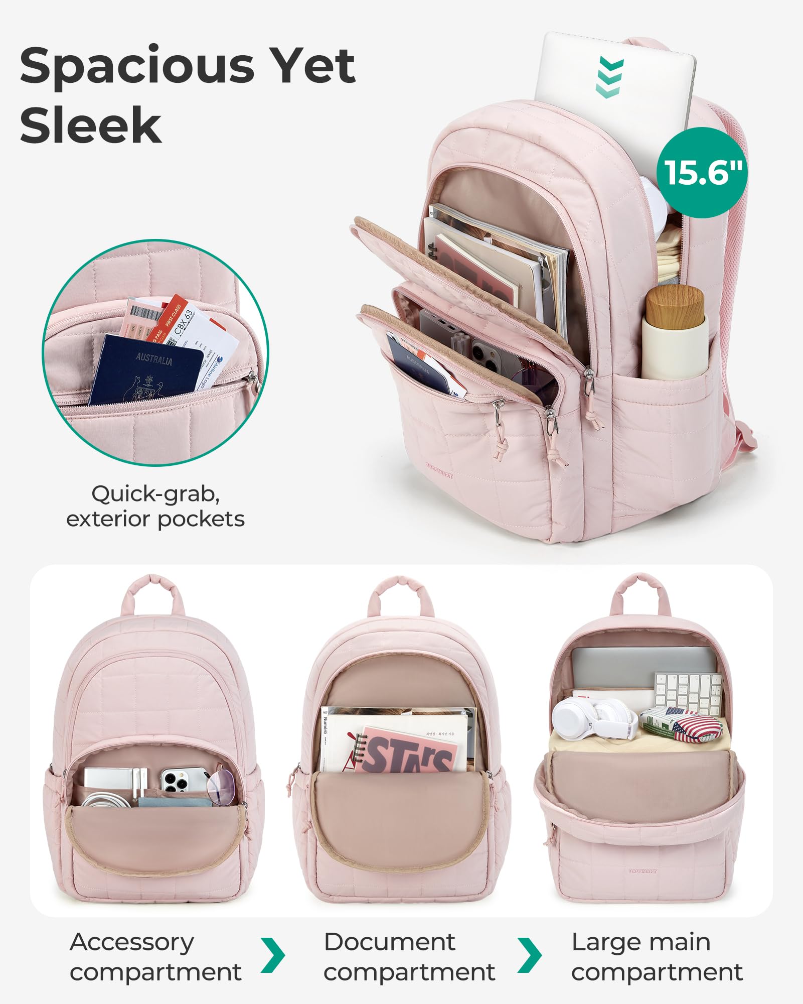 BAGSMART College Laptop Backpack