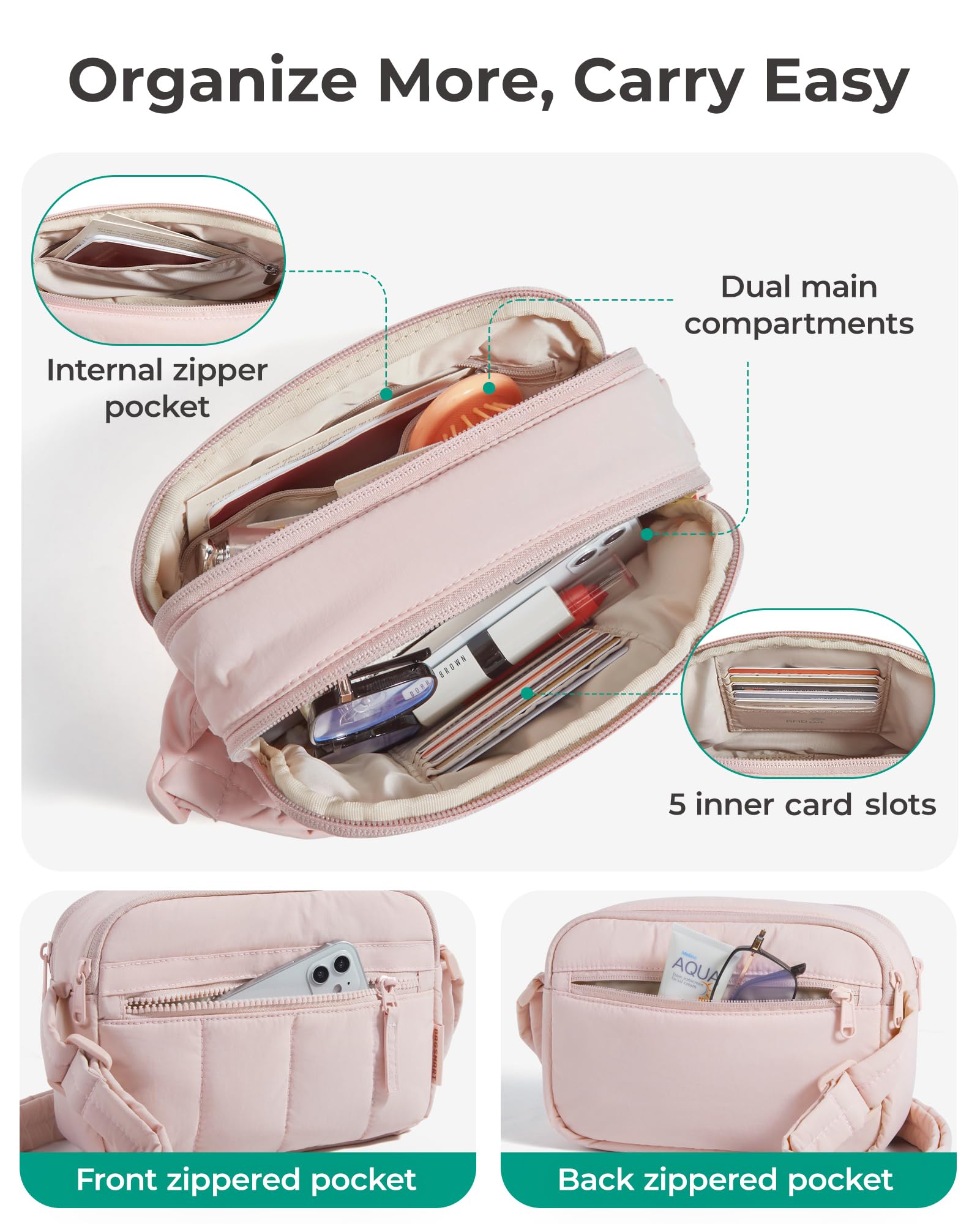 BAGSMART Cross Body Purse