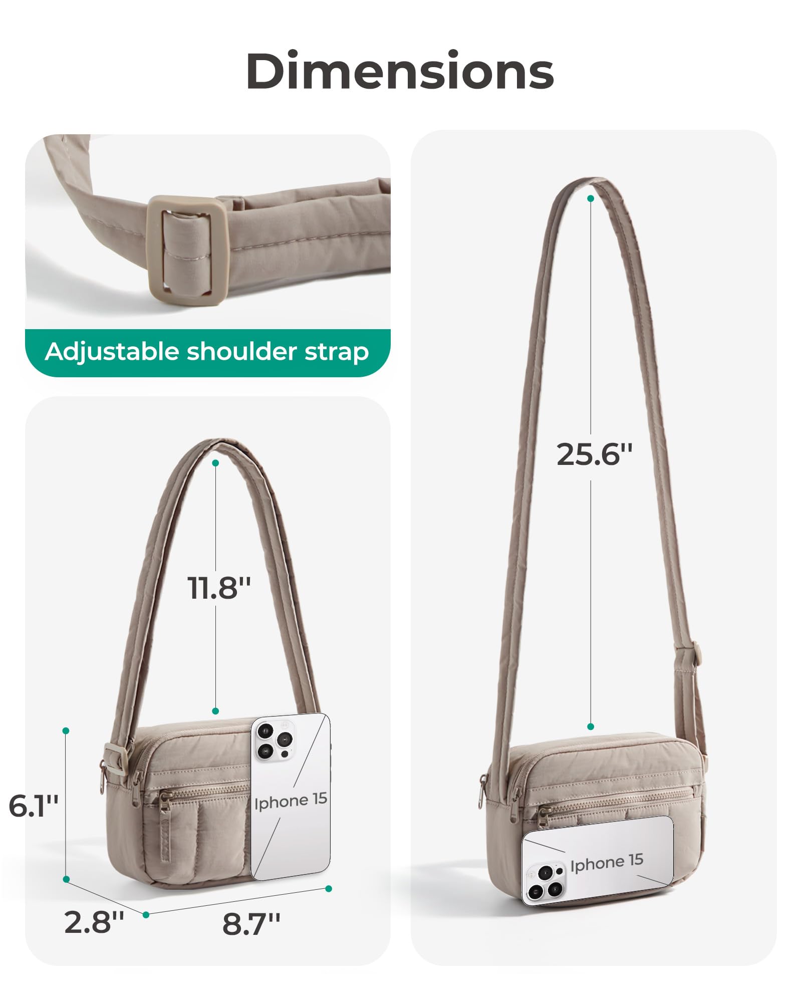 BAGSMART Cross Body Purse