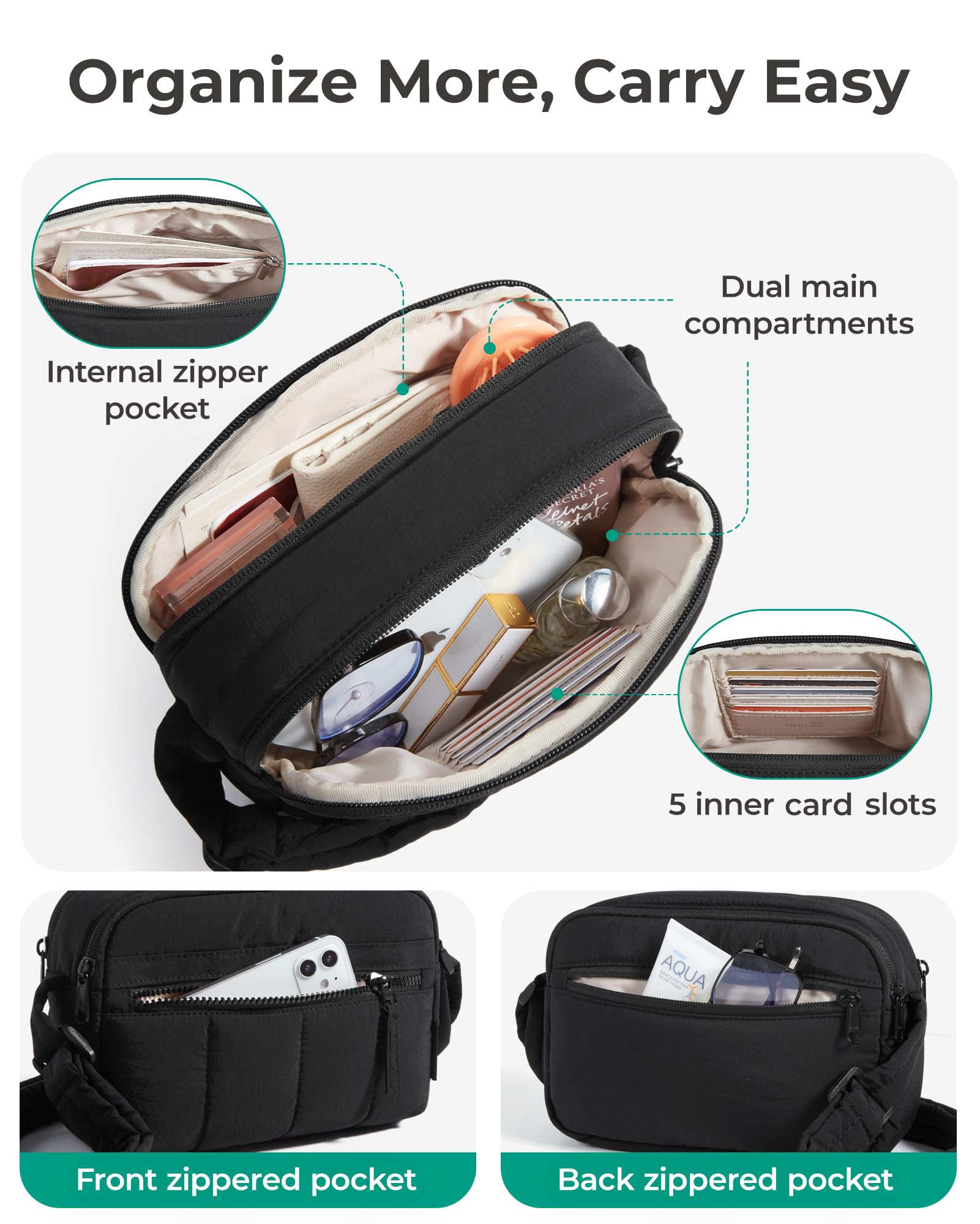 BAGSMART Cross Body Purse
