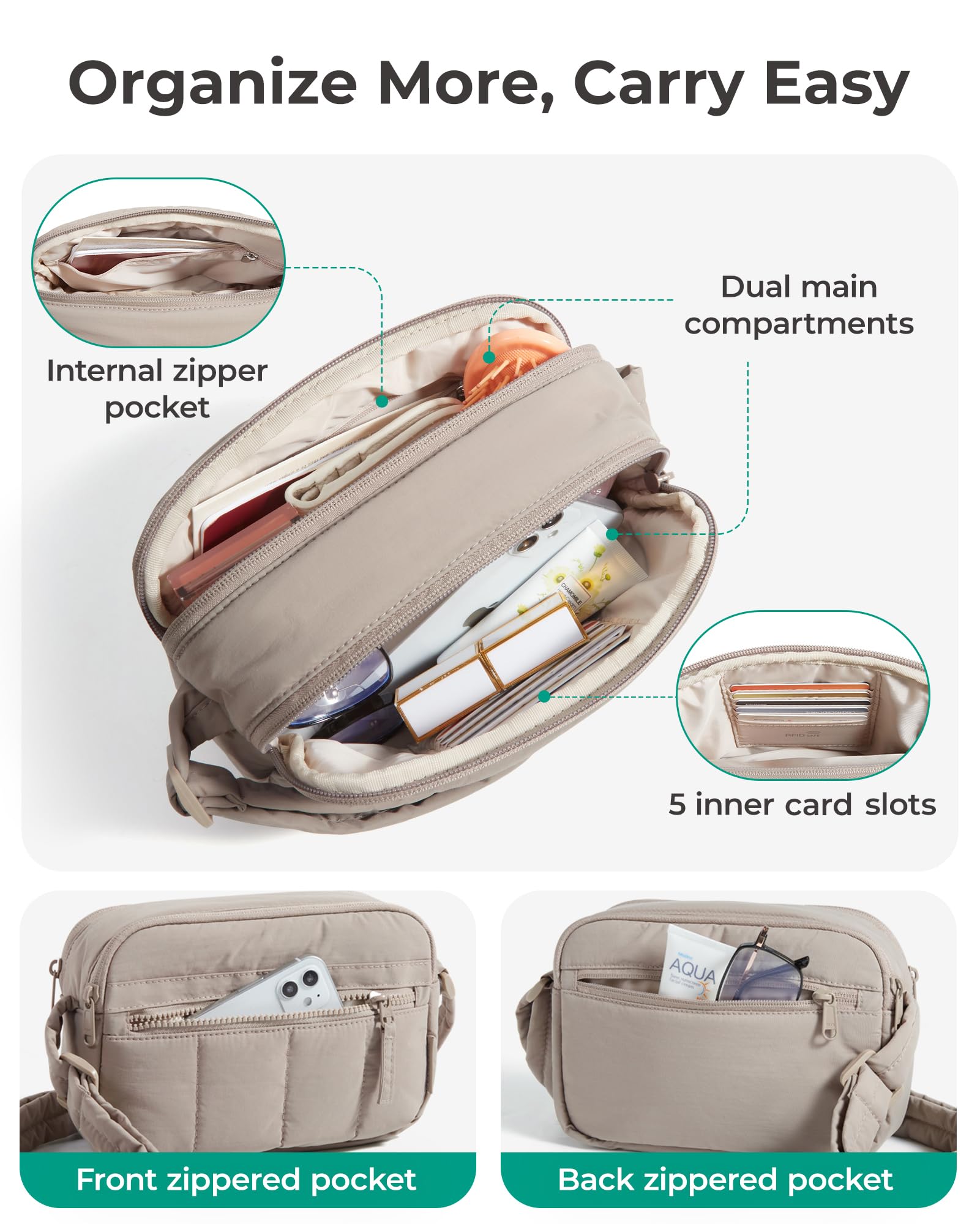 BAGSMART Cross Body Purse