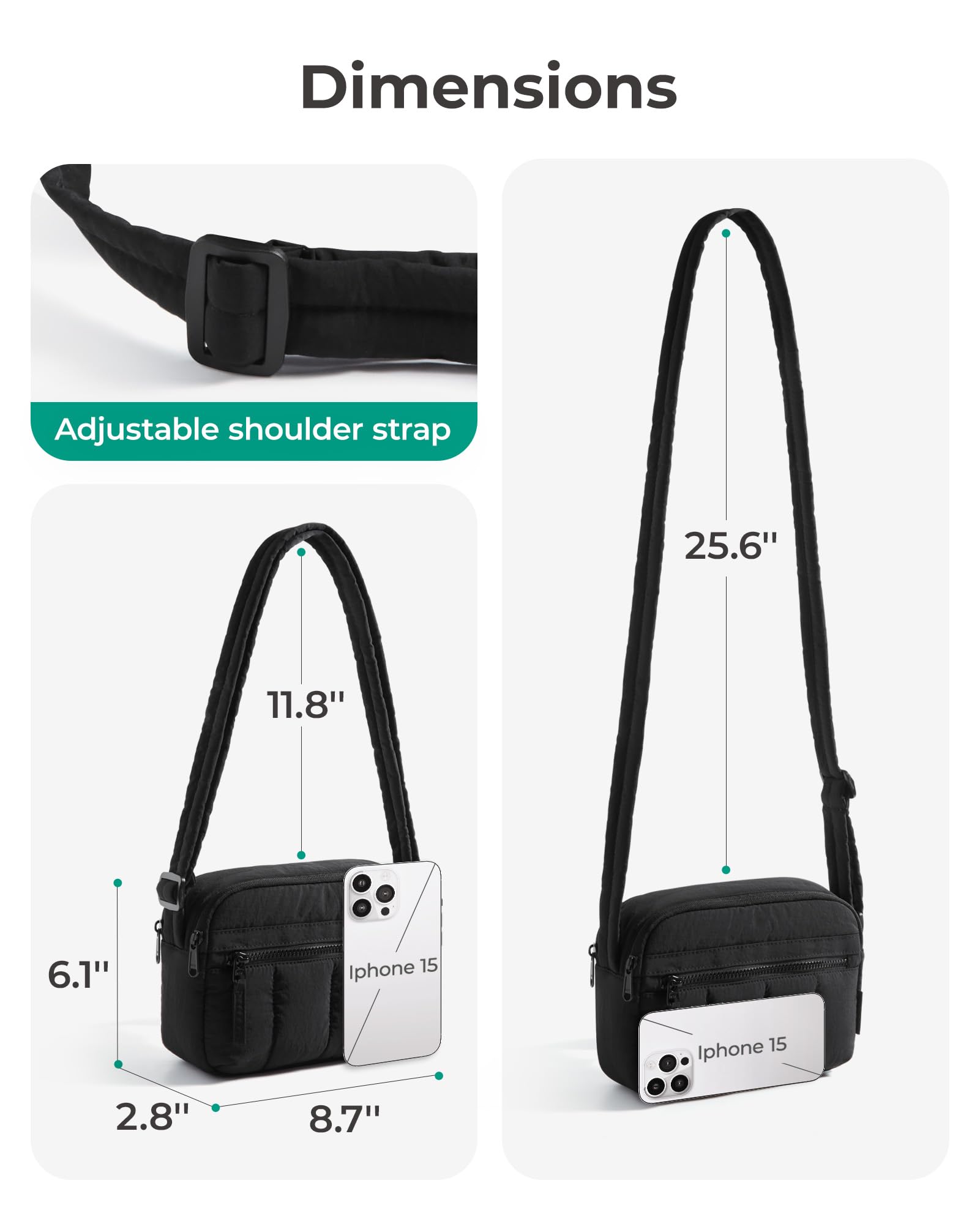 BAGSMART Cross Body Purse