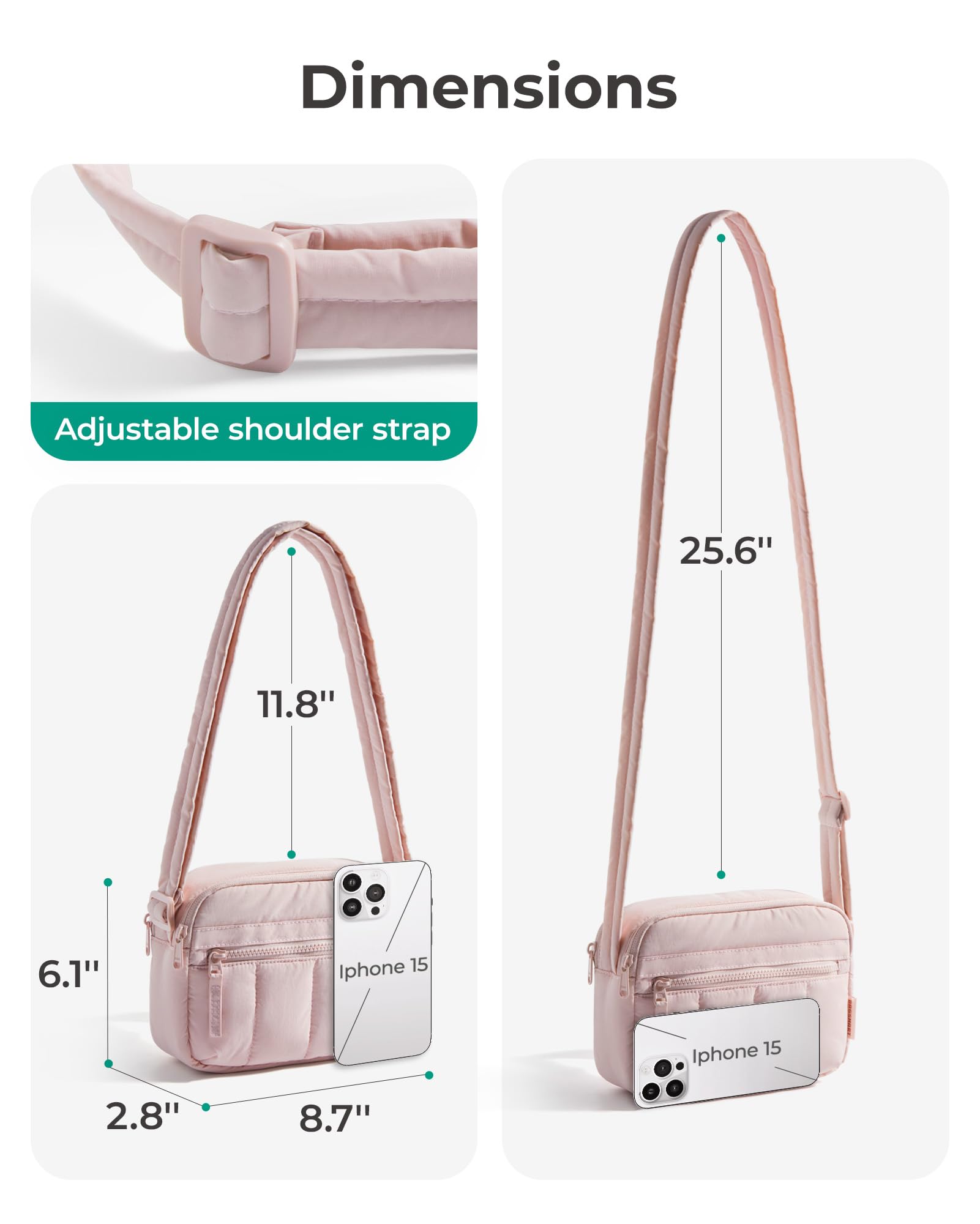 BAGSMART Cross Body Purse
