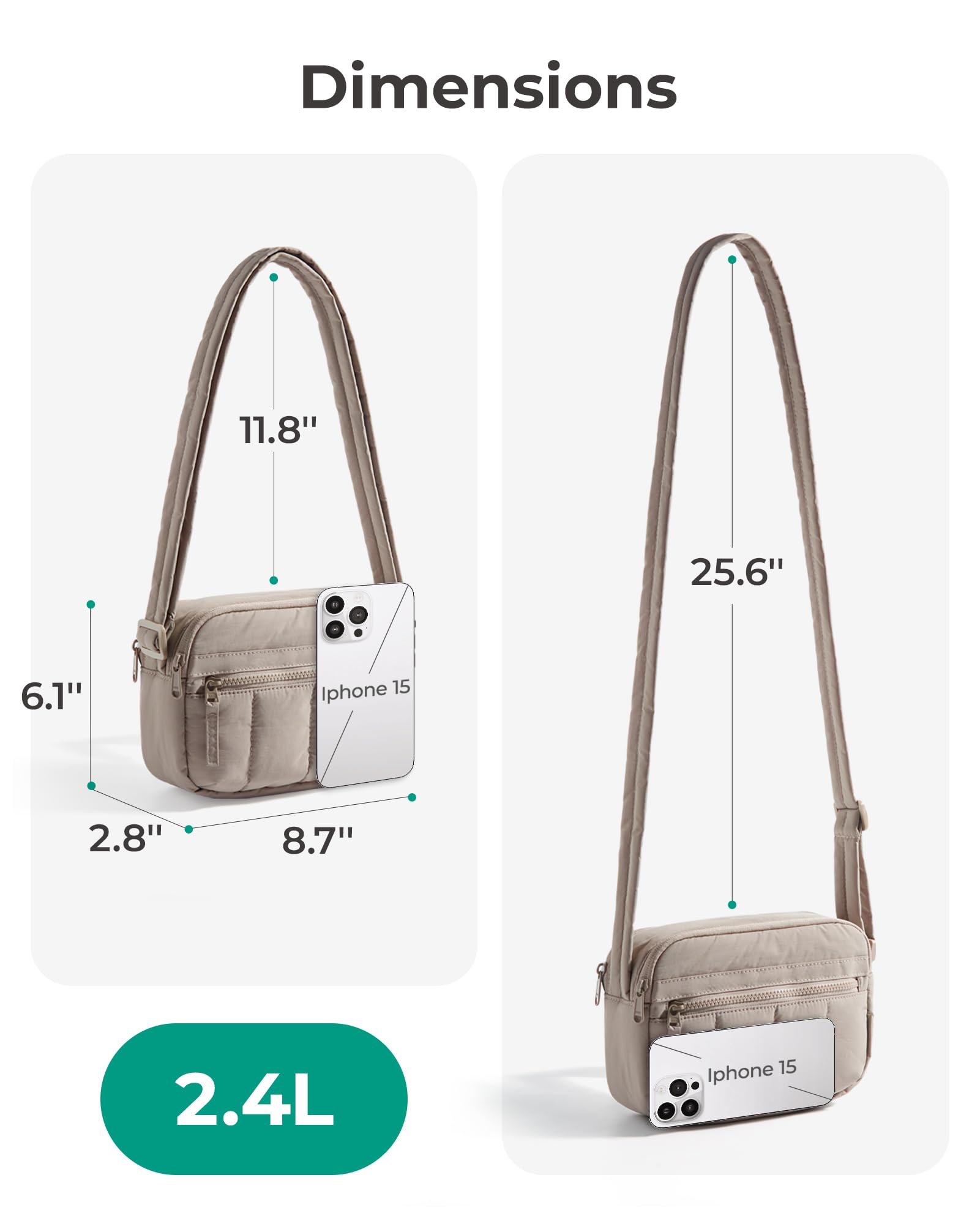 BAGSMART Cross Body Purse