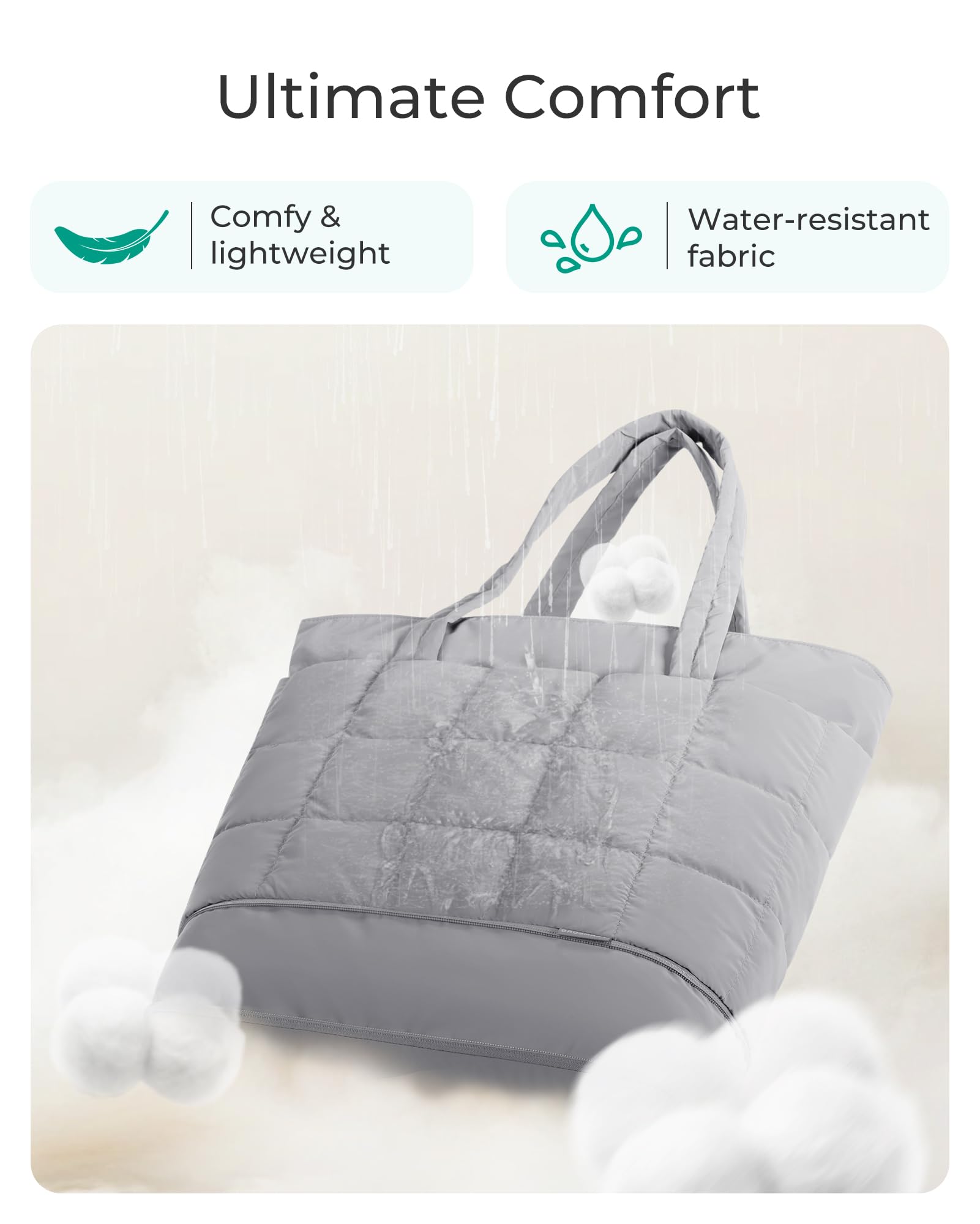 BAGSMART Expandable Tote Bag