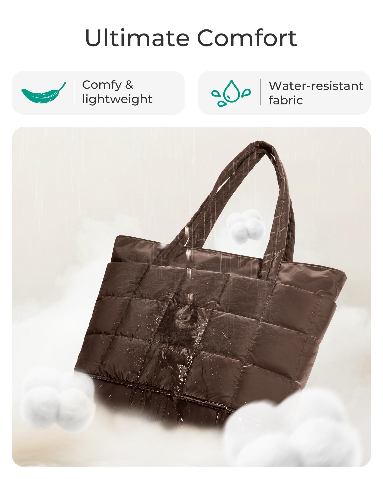 BAGSMART Expandable Tote Bag