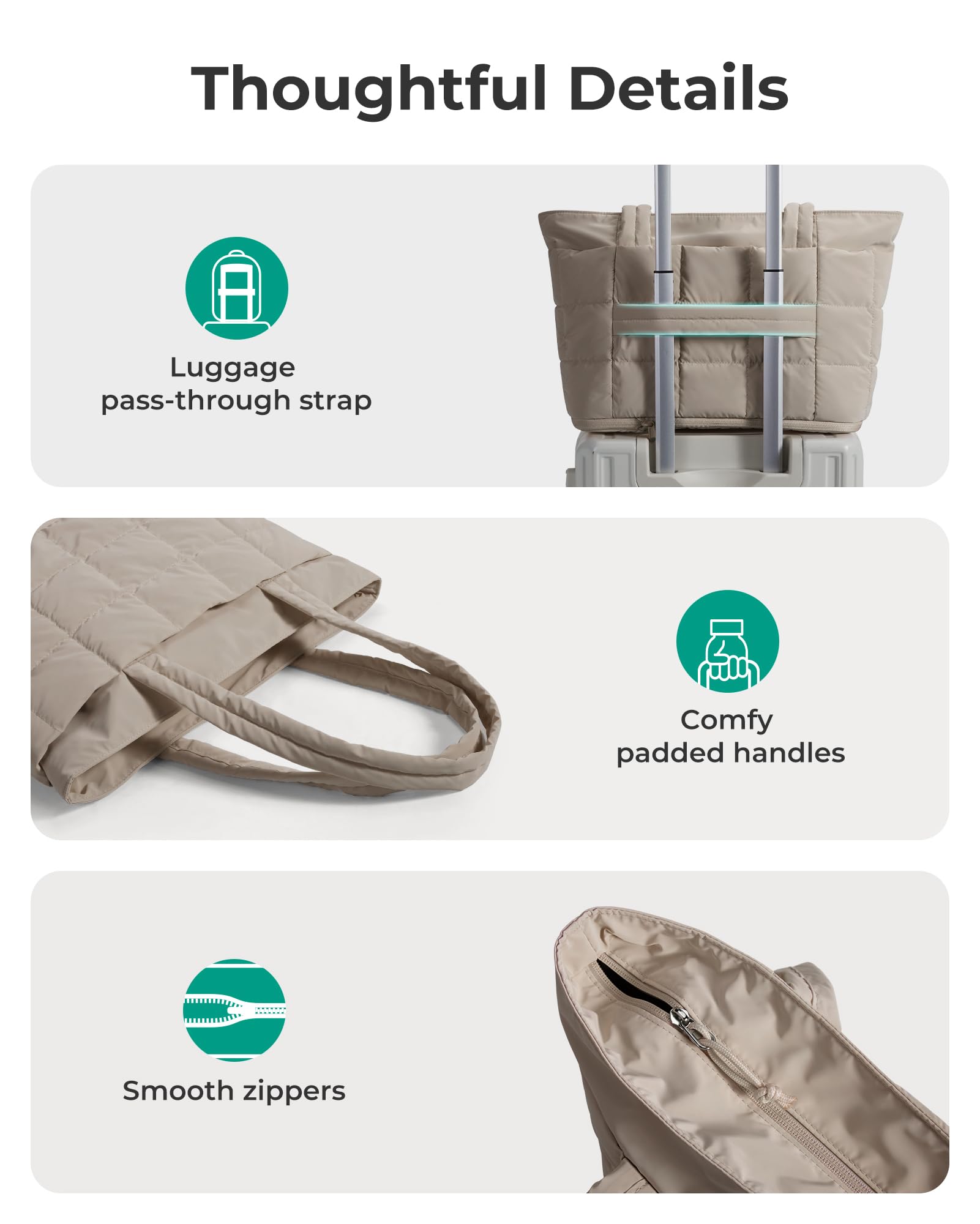 BAGSMART Expandable Tote Bag