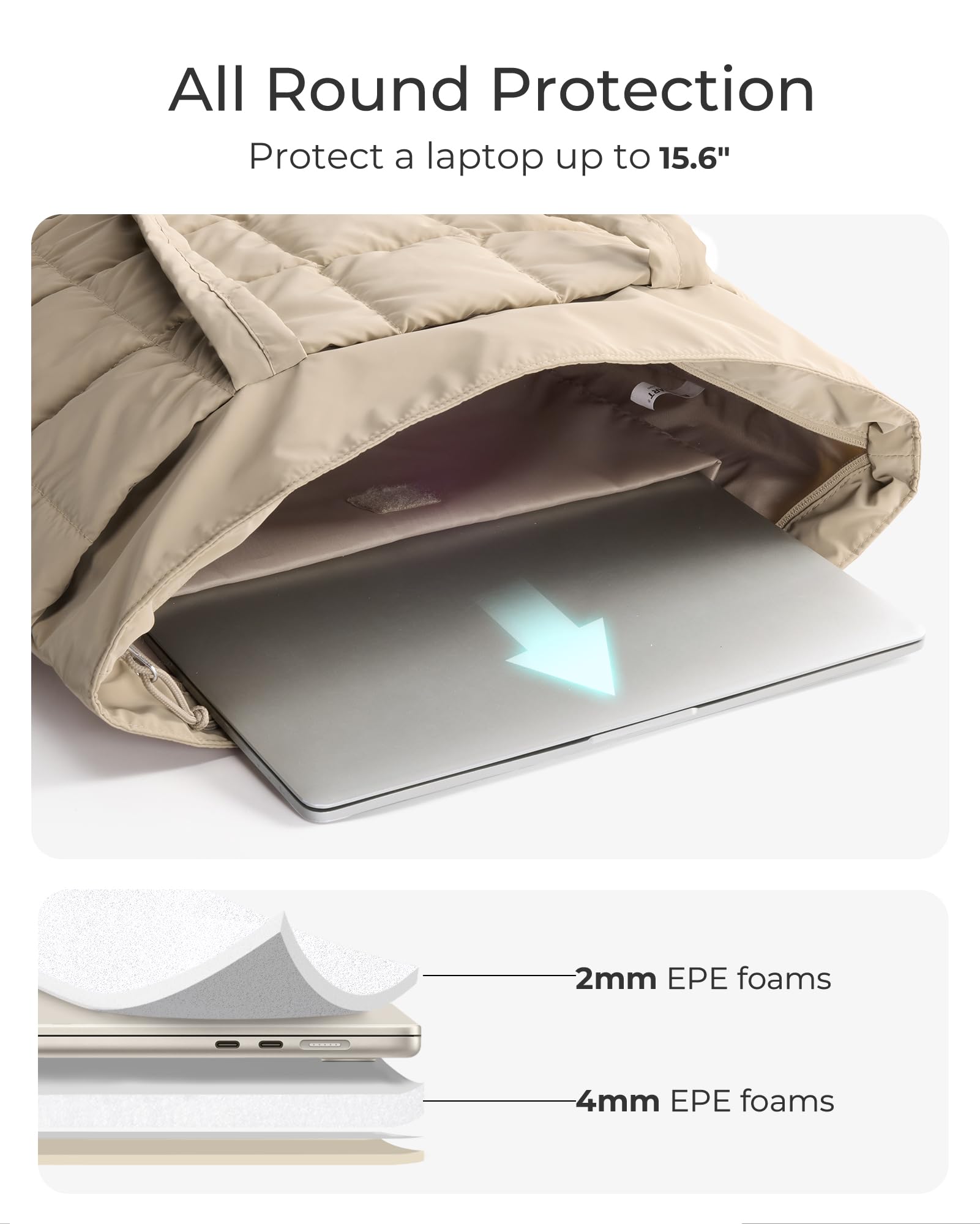BAGSMART Expandable Tote Bag