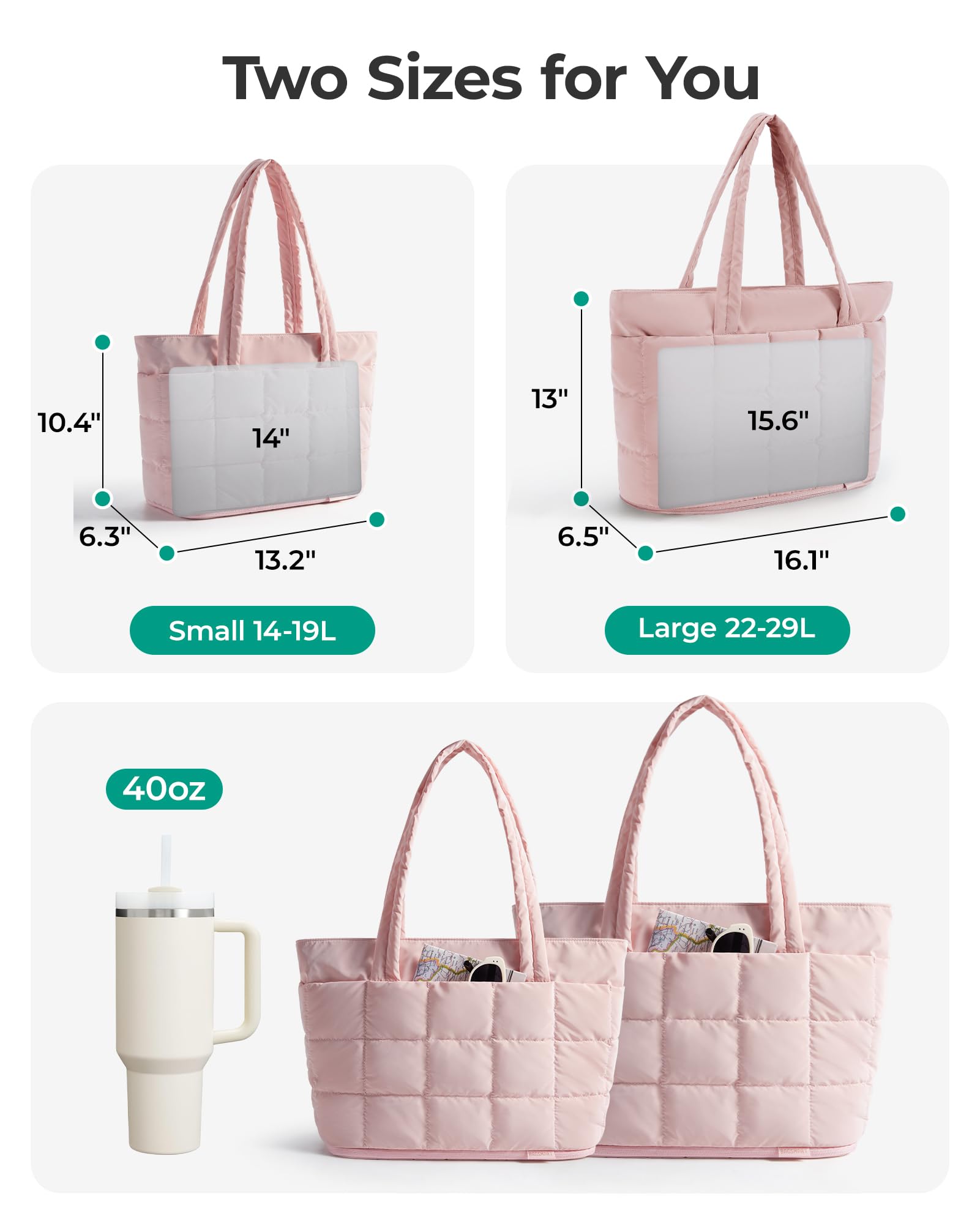 BAGSMART Expandable Tote Bag