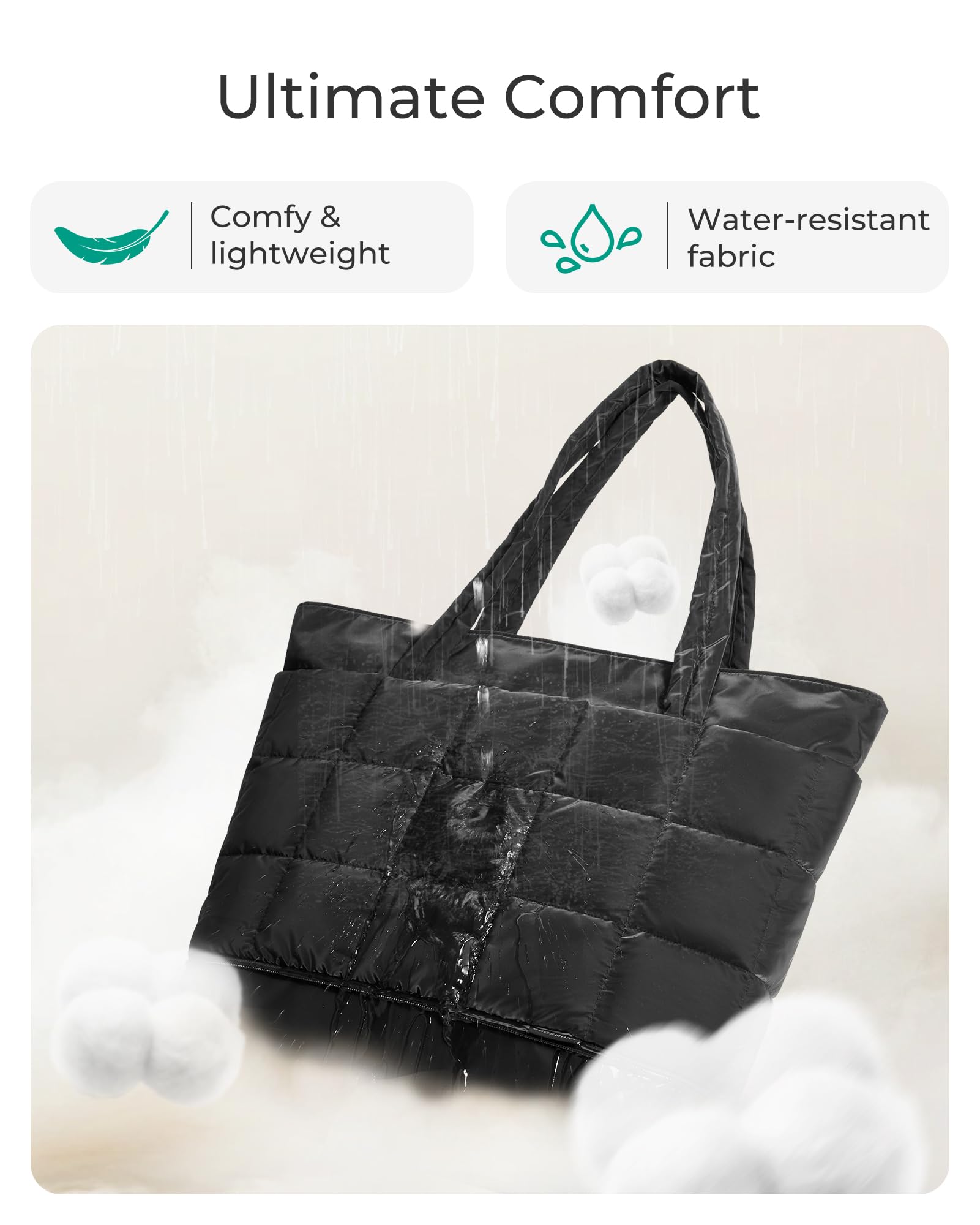 BAGSMART Expandable Tote Bag
