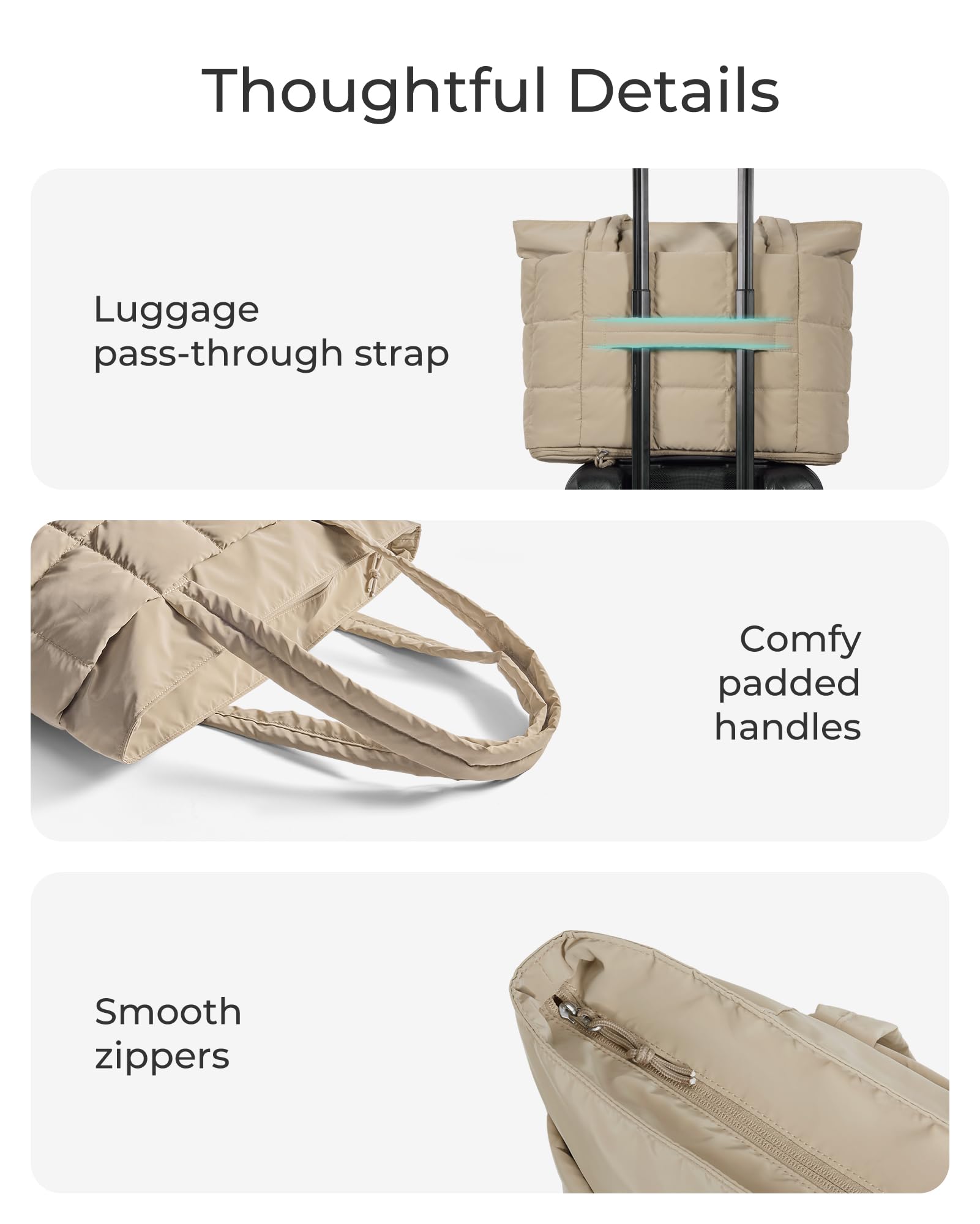BAGSMART Expandable Tote Bag