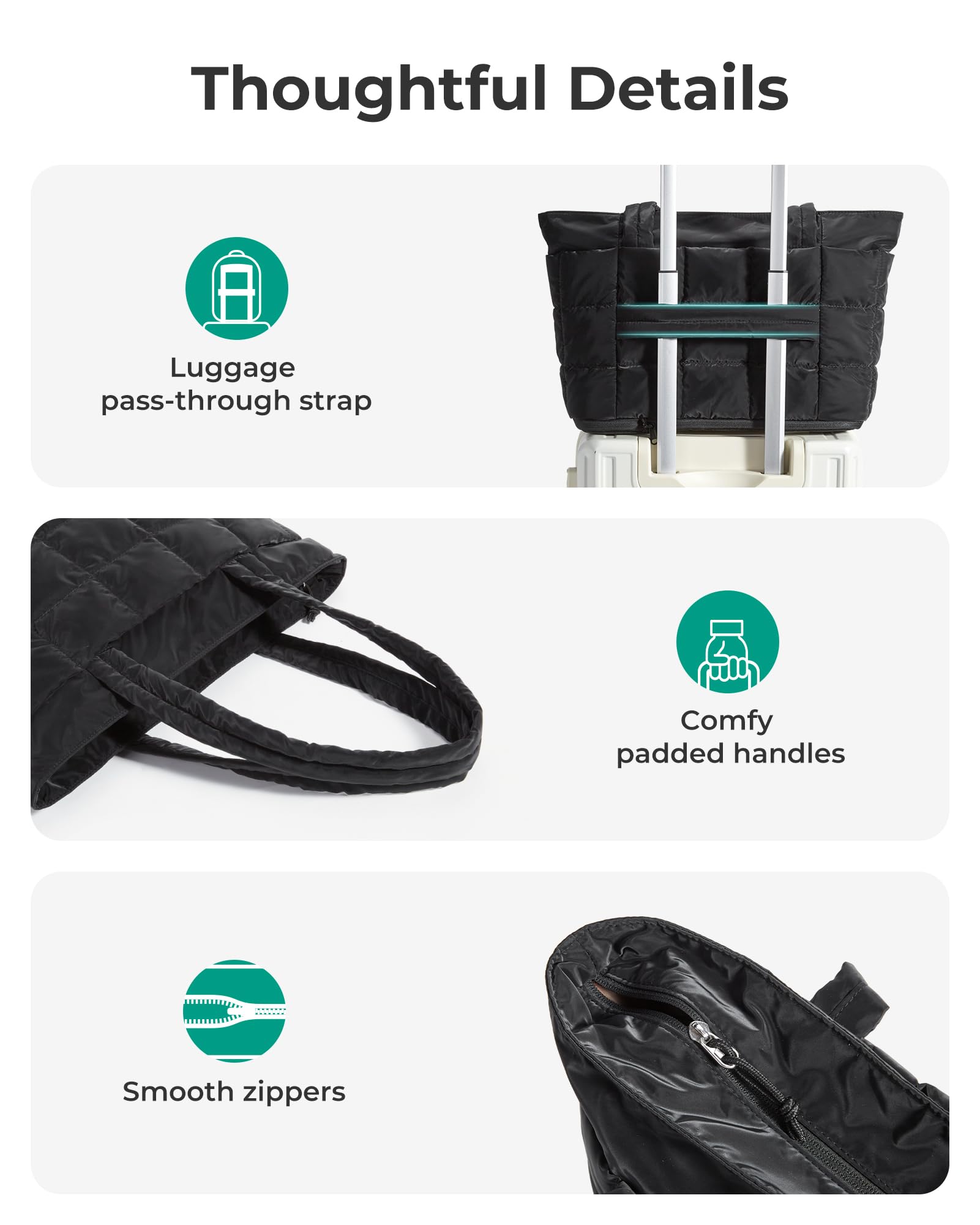 BAGSMART Expandable Tote Bag