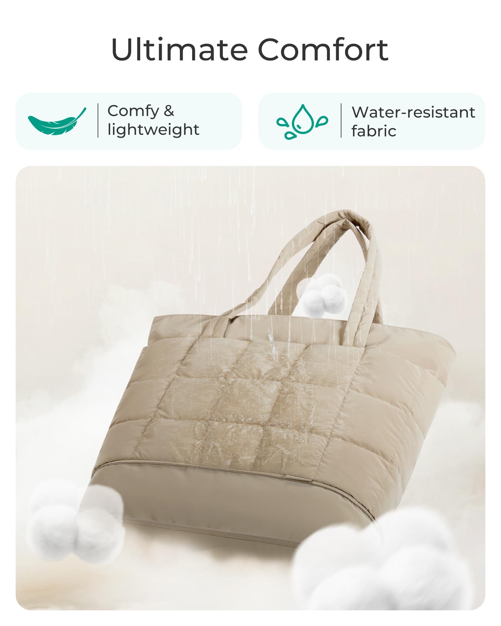 BAGSMART Expandable Tote Bag