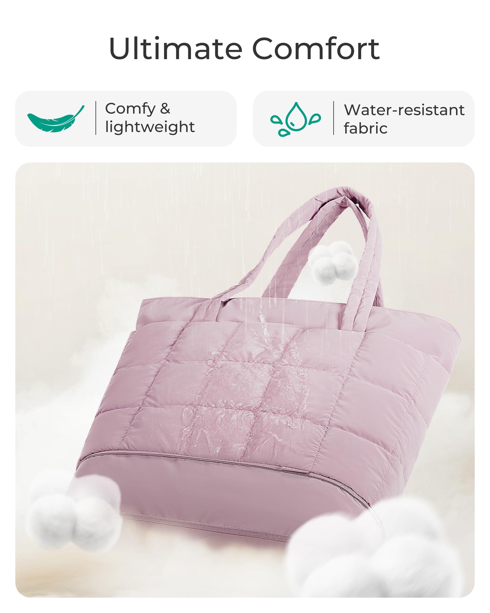 BAGSMART Expandable Tote Bag
