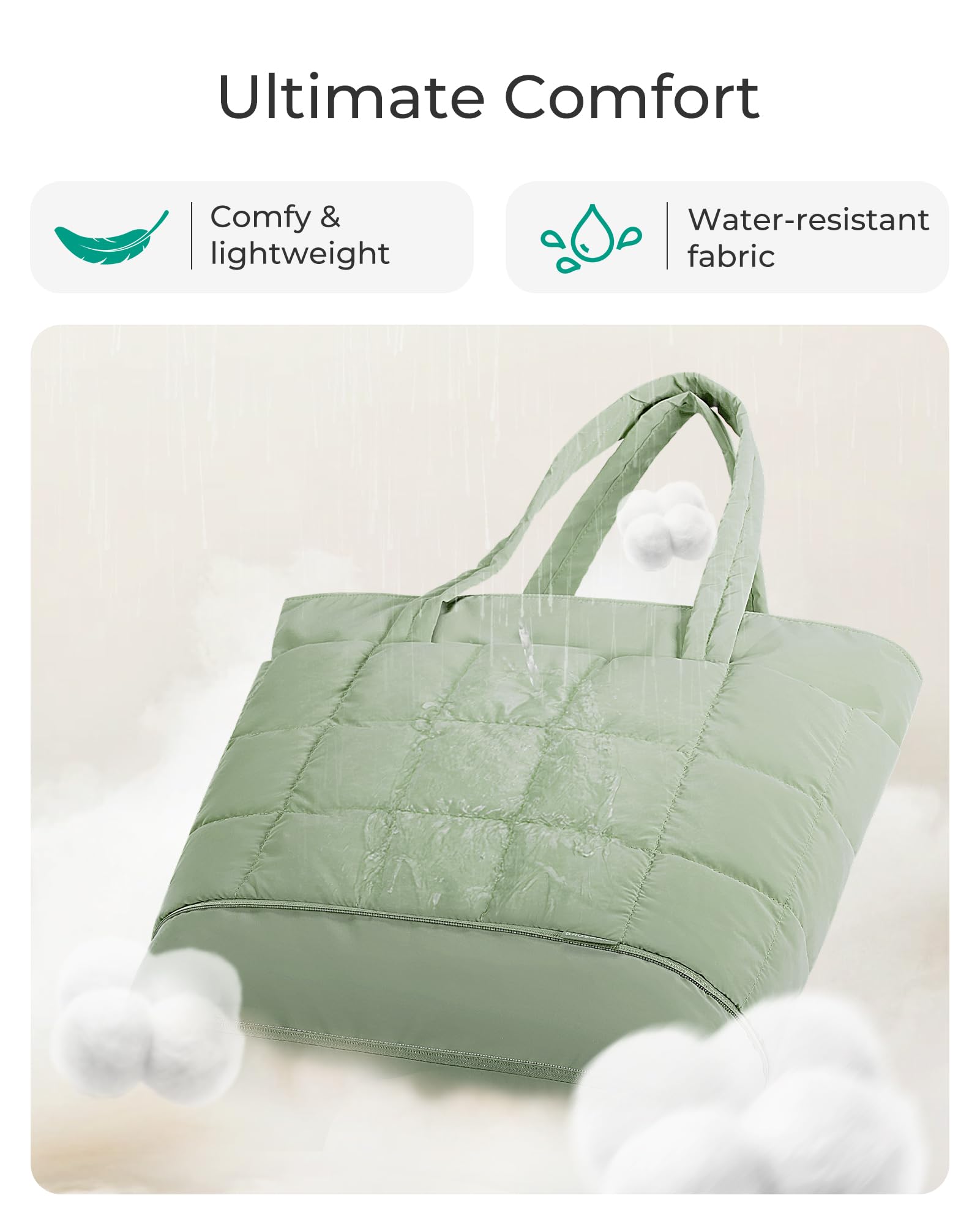 BAGSMART Expandable Tote Bag