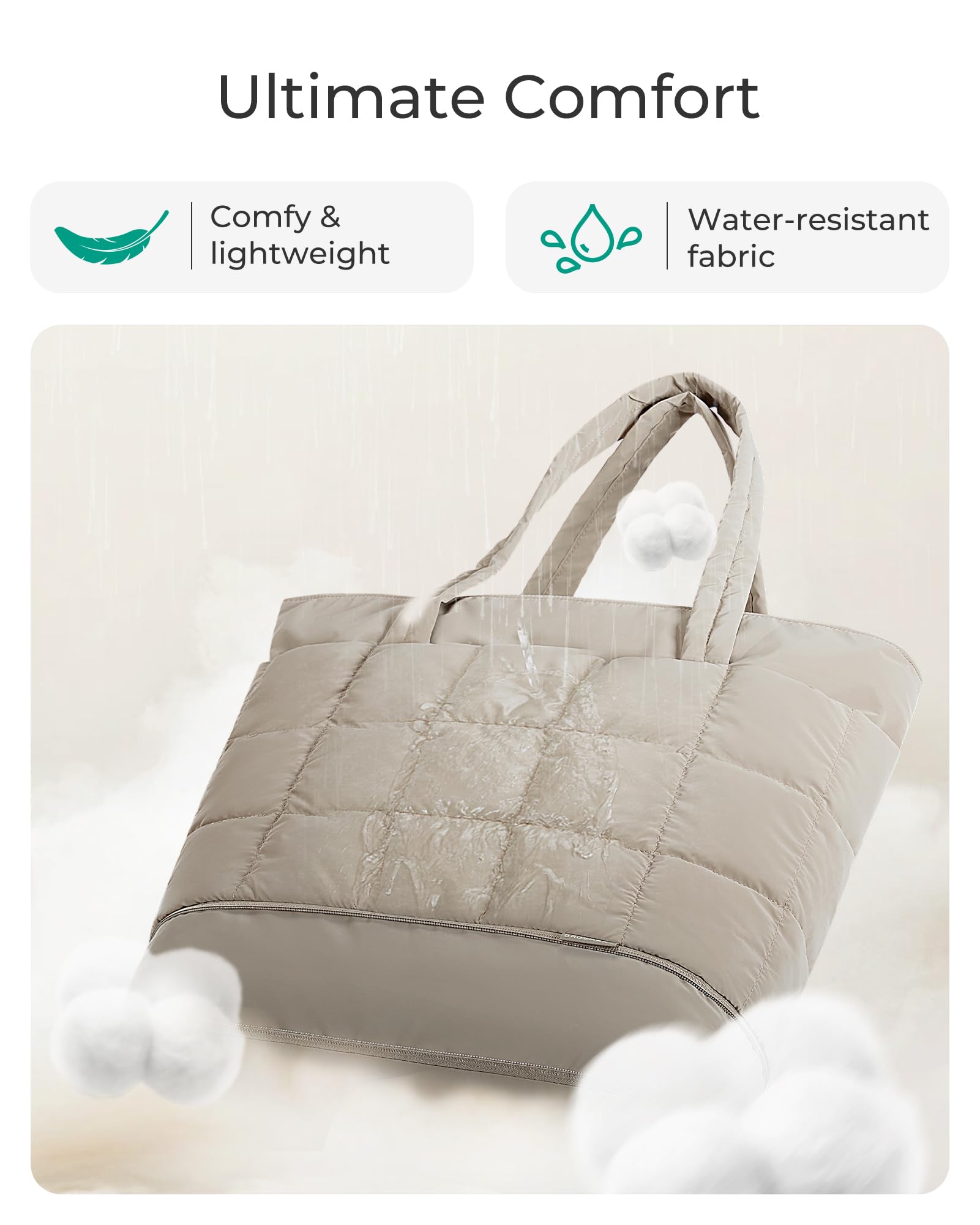 BAGSMART Expandable Tote Bag