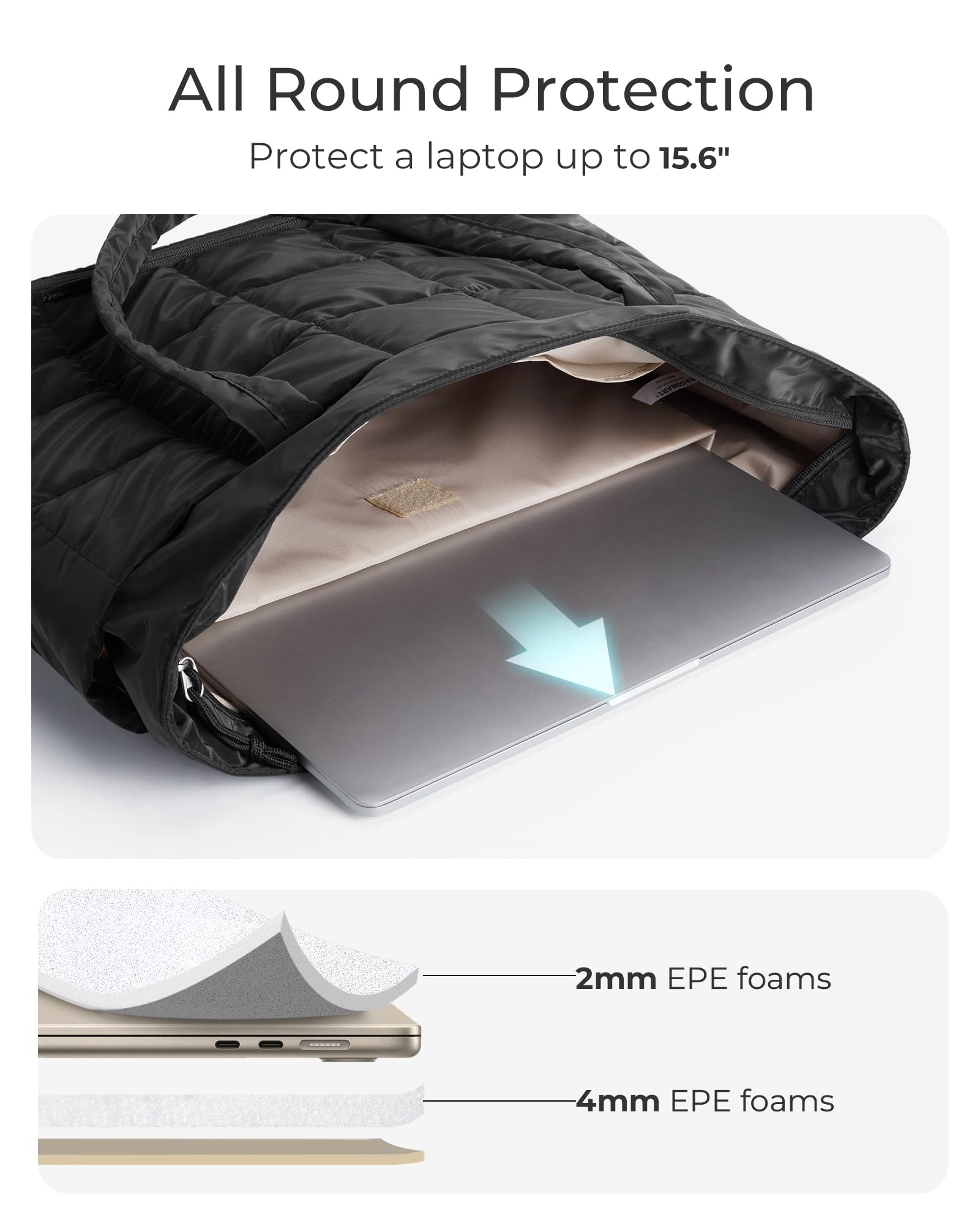 BAGSMART Expandable Tote Bag