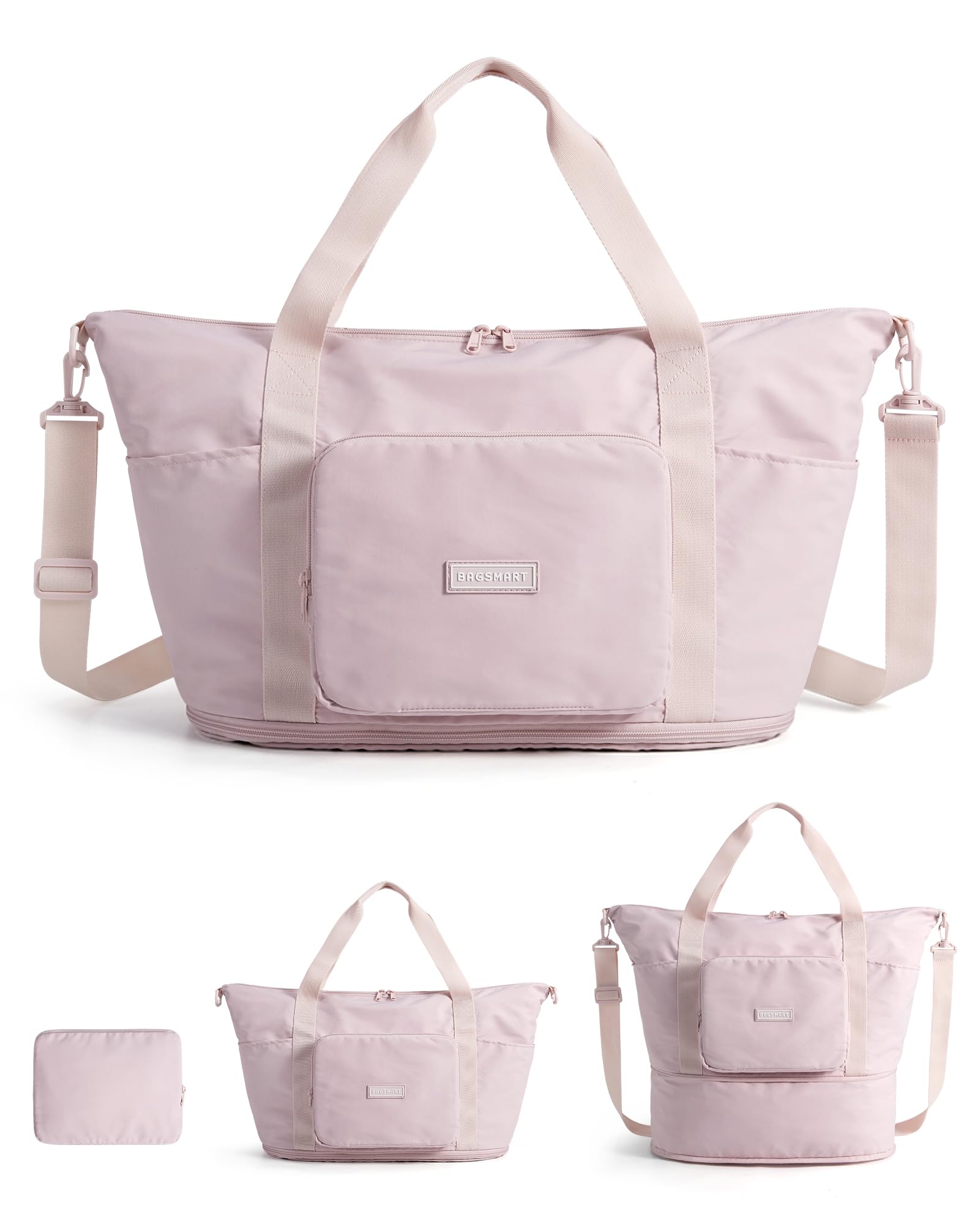 BAGSMART Foldable Travel Bag, 37L Expendable