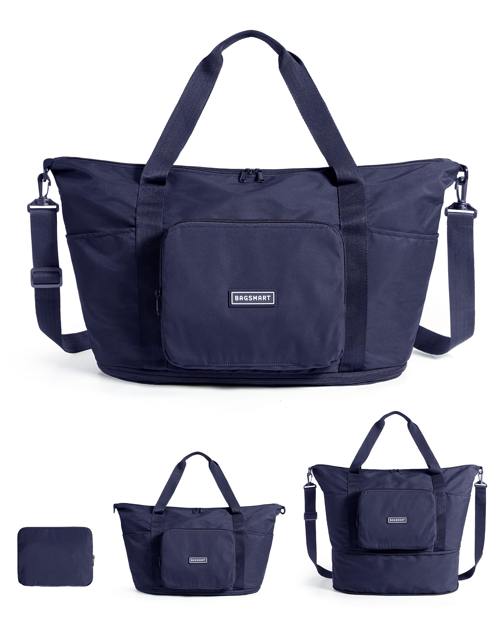 BAGSMART Foldable Travel Bag, 37L Expendable