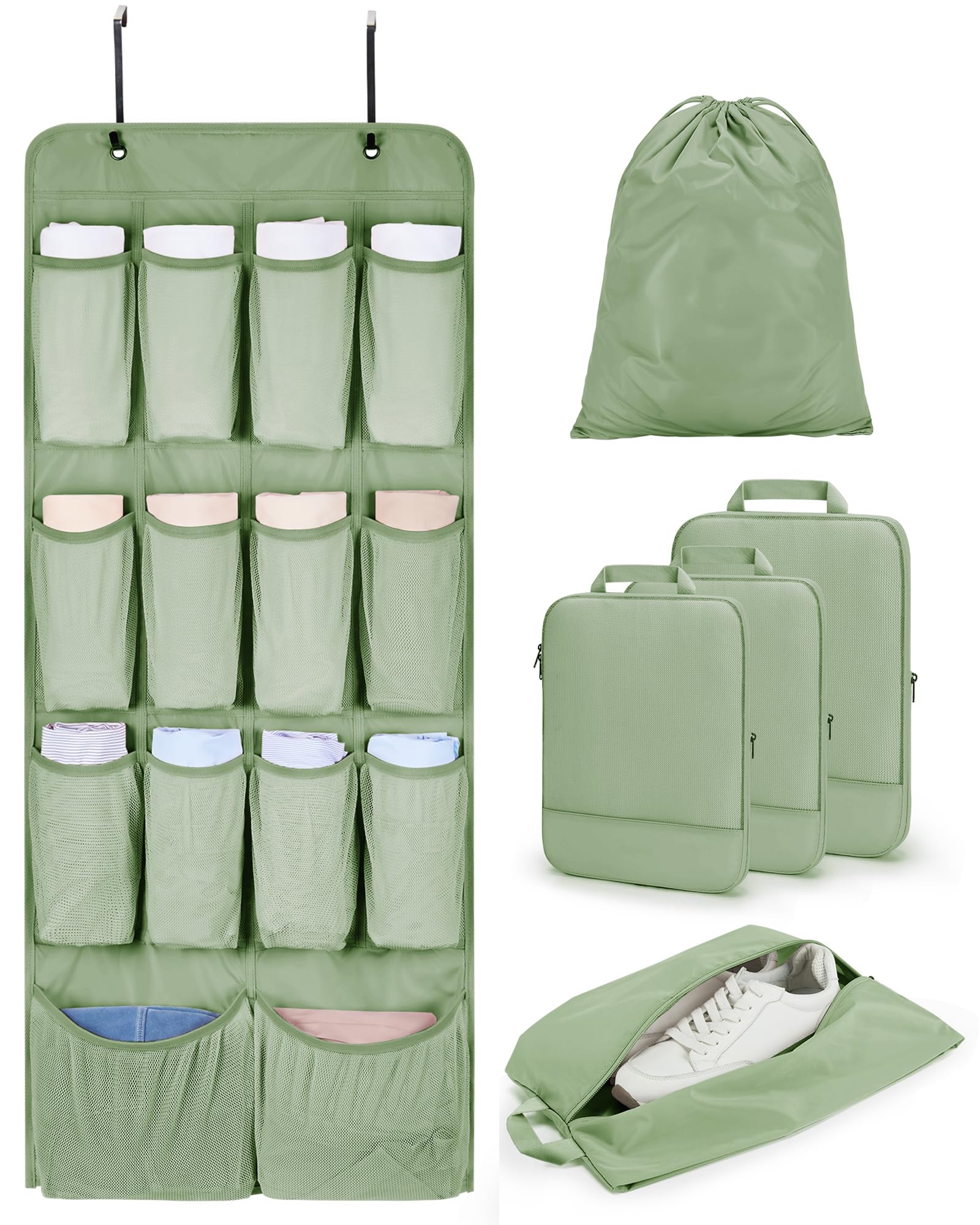 BAGSMART Hanging Compression Packing Cubes