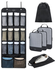 BAGSMART Hanging Compression Packing Cubes