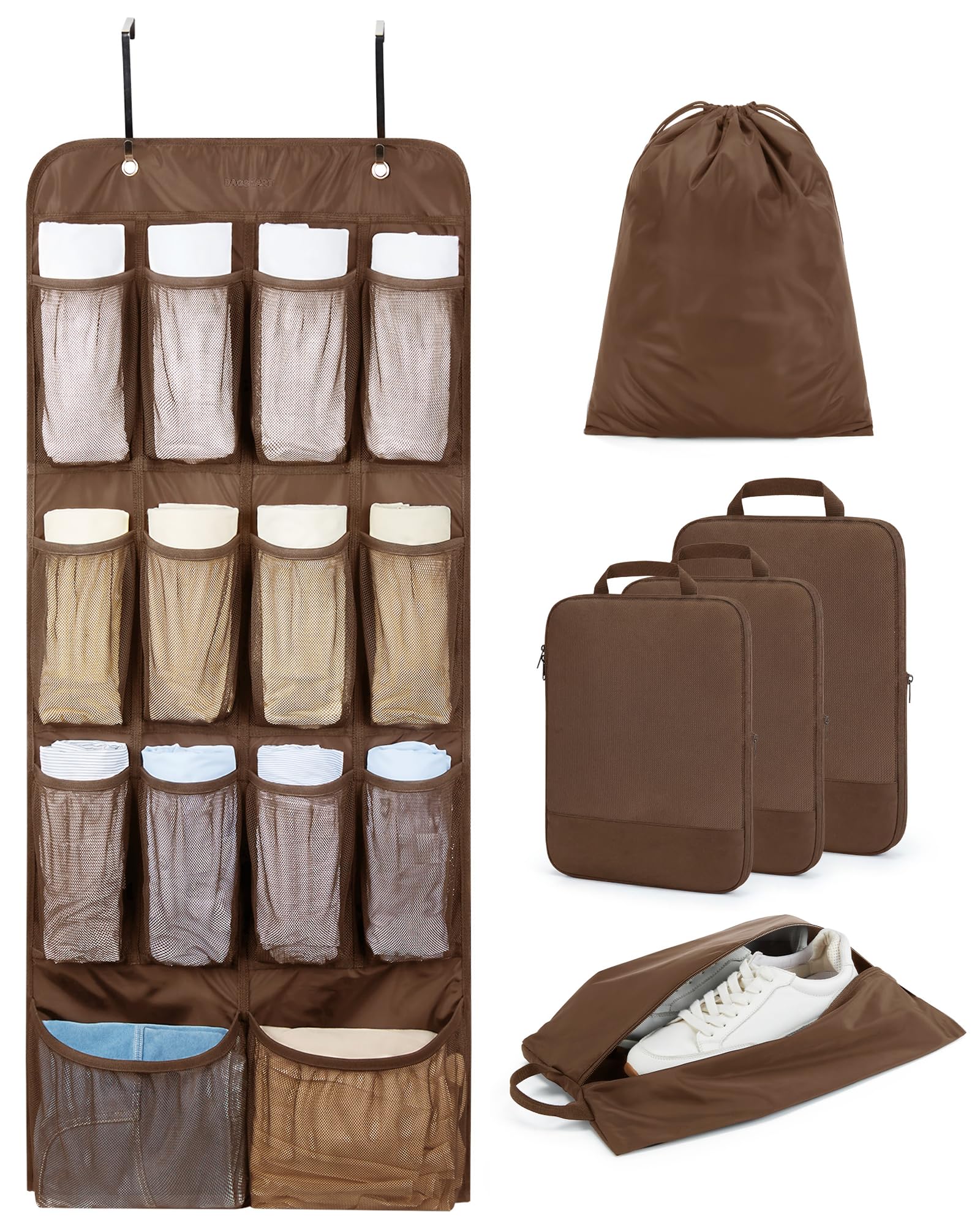 BAGSMART Hanging Compression Packing Cubes