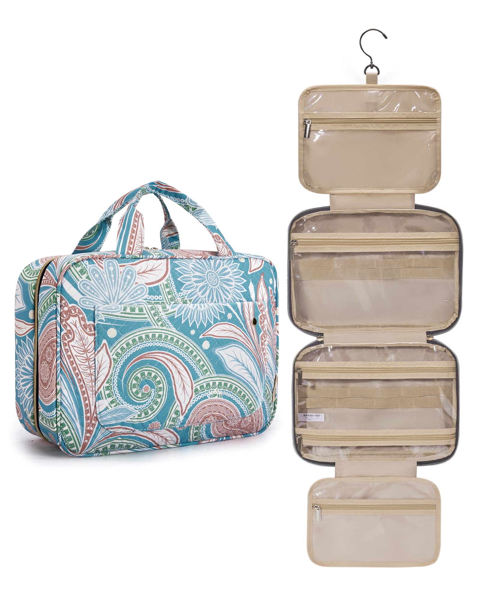 BAGSMART Toiletry Bag Travel Bag with Hanging Hook