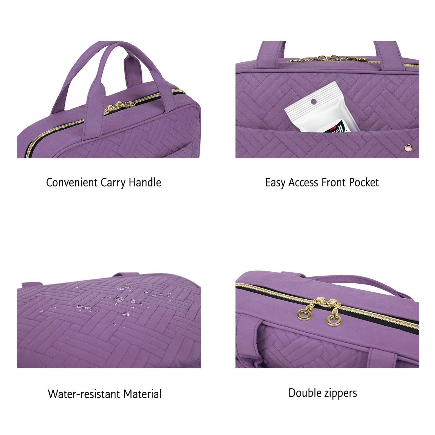 BAGSMART Toiletry Bag Travel Bag with Hanging Hook
