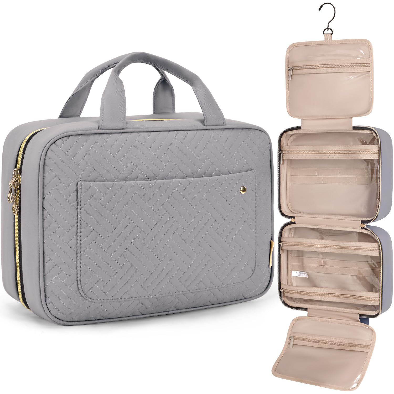 BAGSMART Toiletry Bag Travel Bag with Hanging Hook