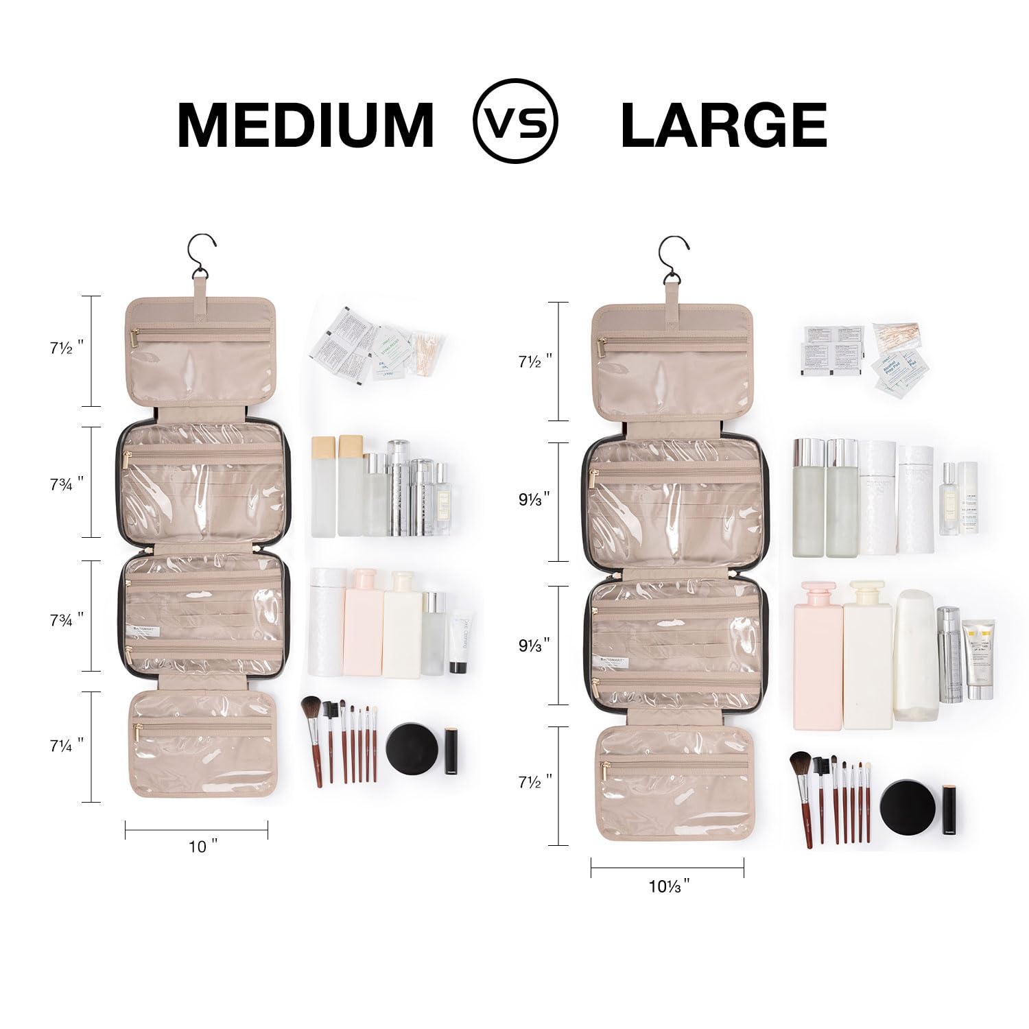 BAGSMART Toiletry Bag Travel Bag with Hanging Hook