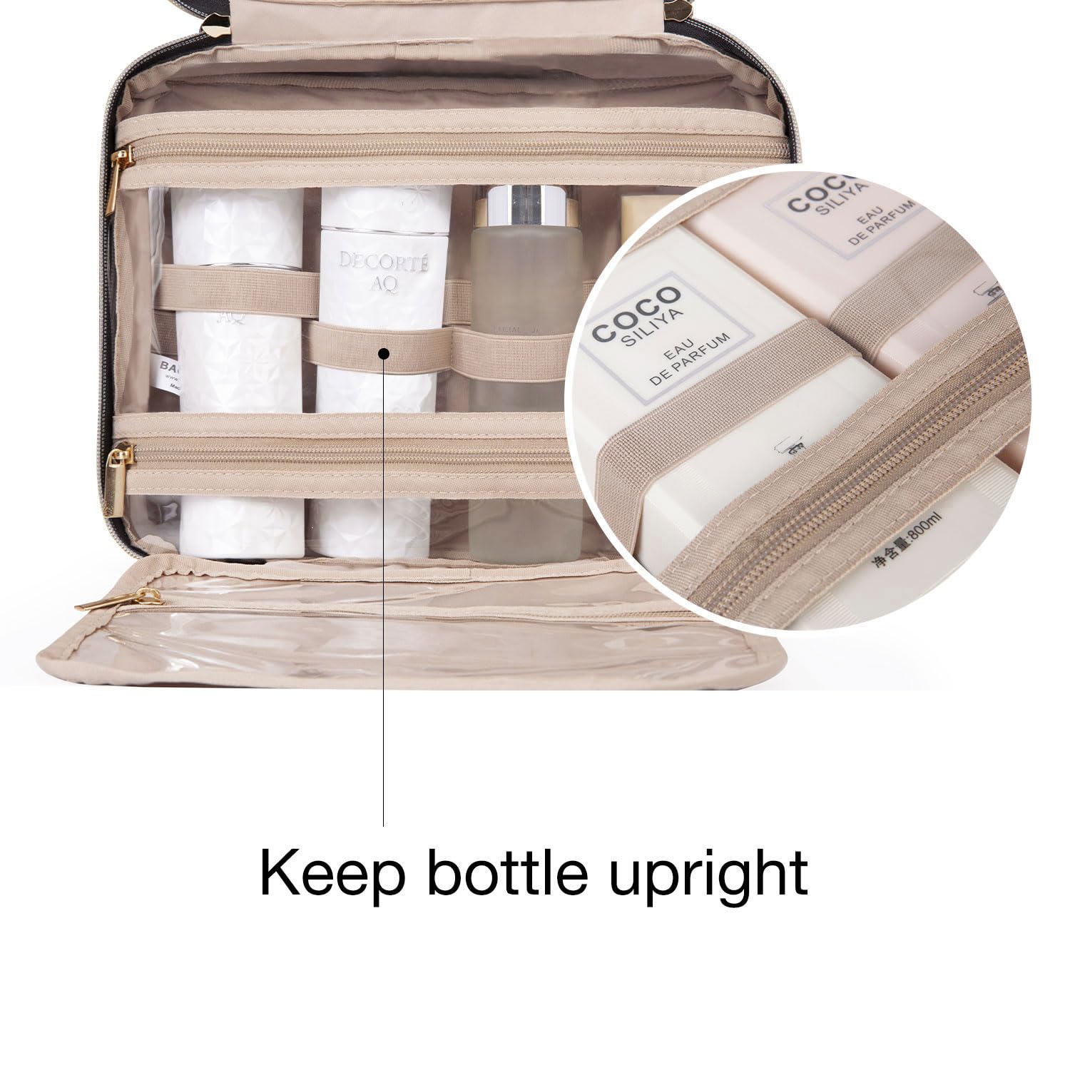 BAGSMART Toiletry Bag Travel Bag with Hanging Hook