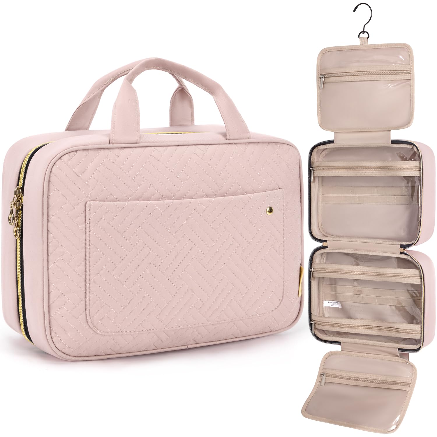 BAGSMART Toiletry Bag Travel Bag with Hanging Hook