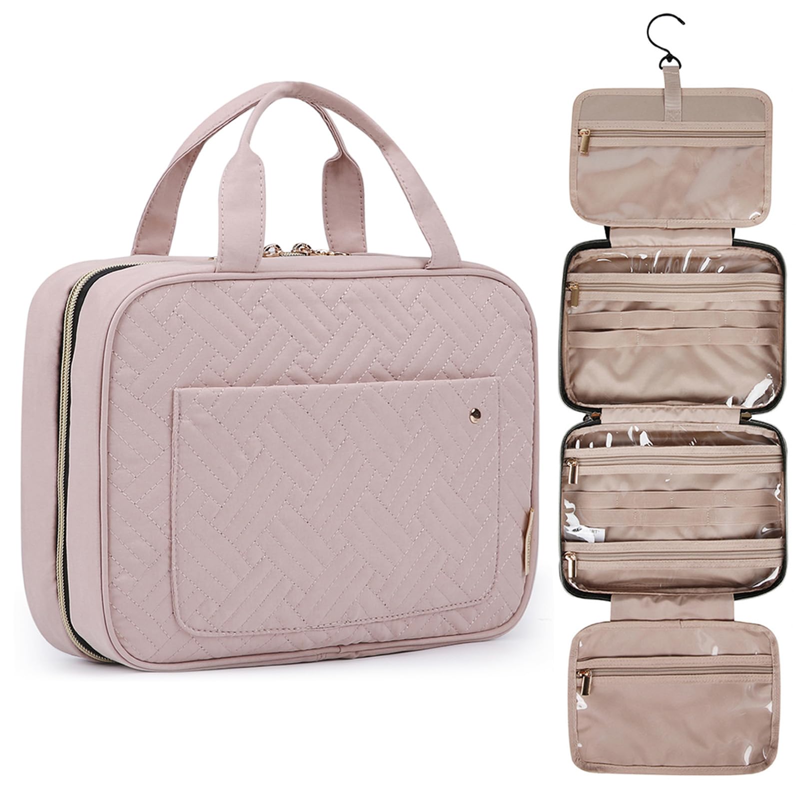 BAGSMART Toiletry Bag Travel Bag with Hanging Hook