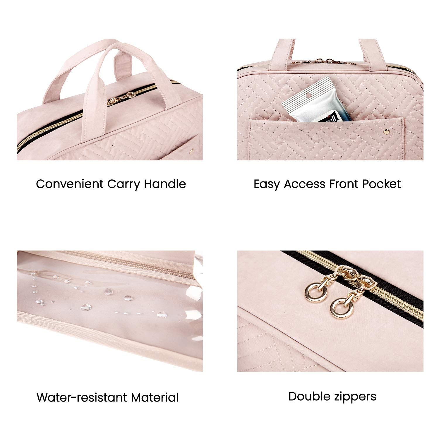 BAGSMART Toiletry Bag Travel Bag with Hanging Hook