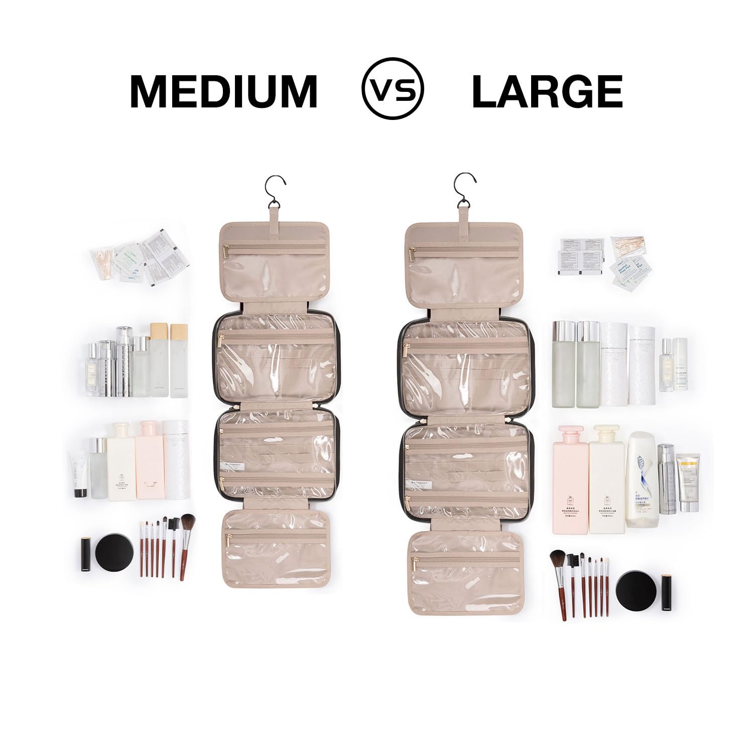 BAGSMART Toiletry Bag Travel Bag with Hanging Hook