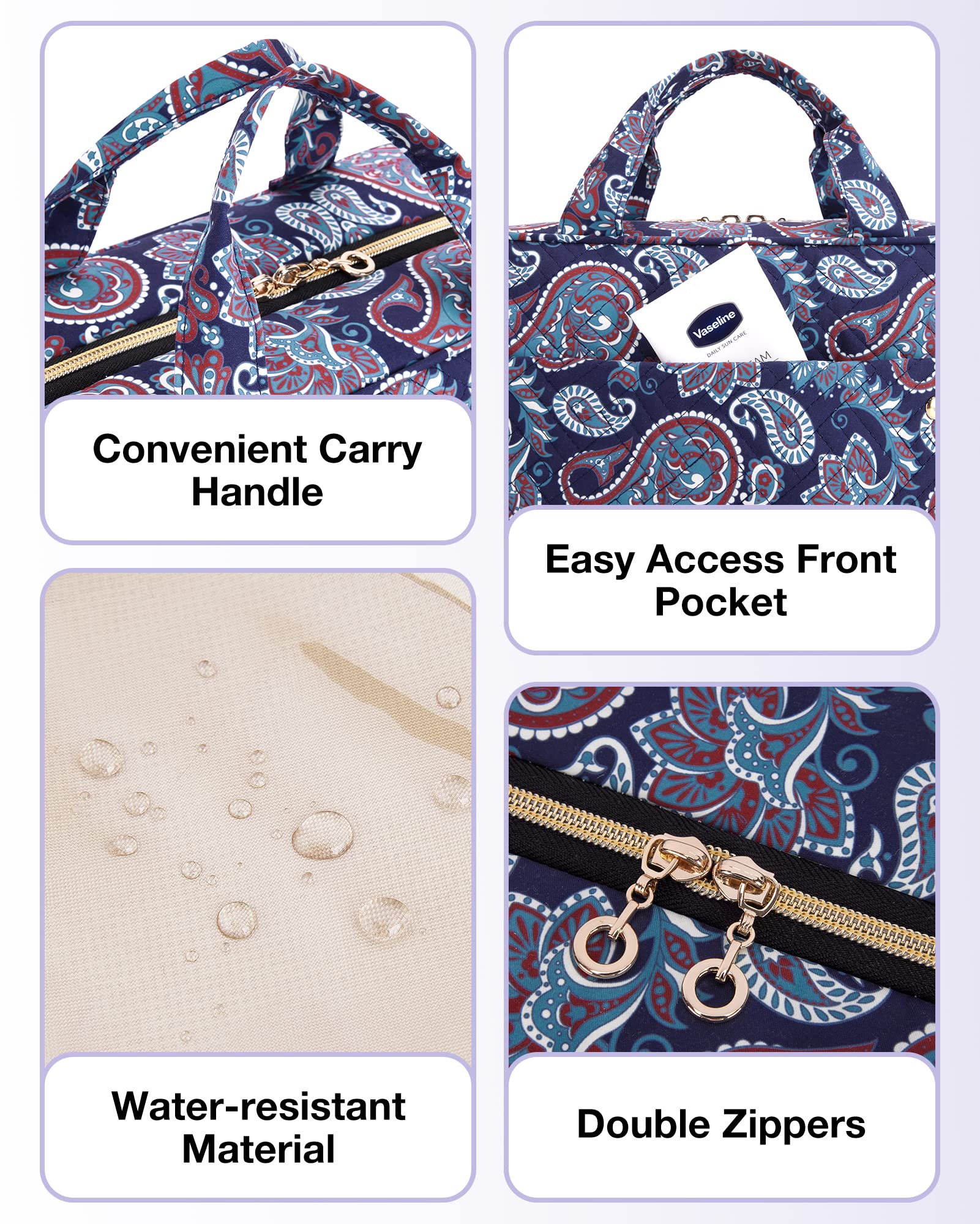 BAGSMART Toiletry Bag Travel Bag with Hanging Hook