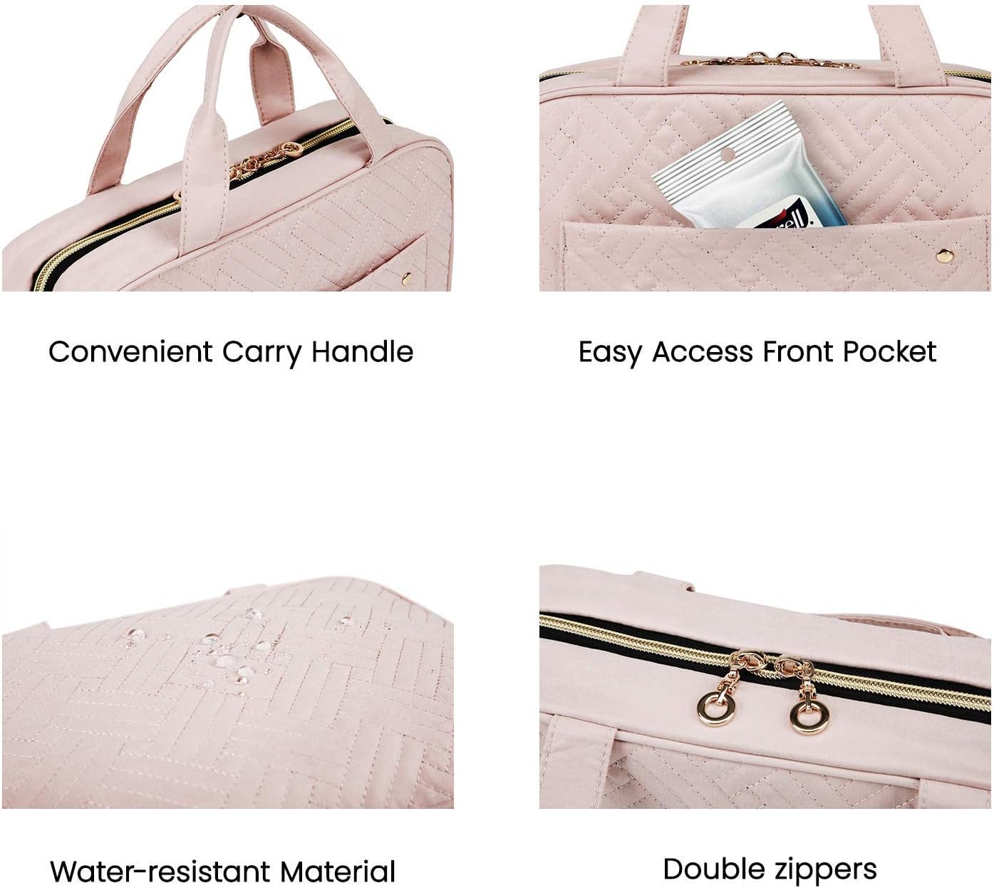 BAGSMART Toiletry Bag Travel Bag with Hanging Hook