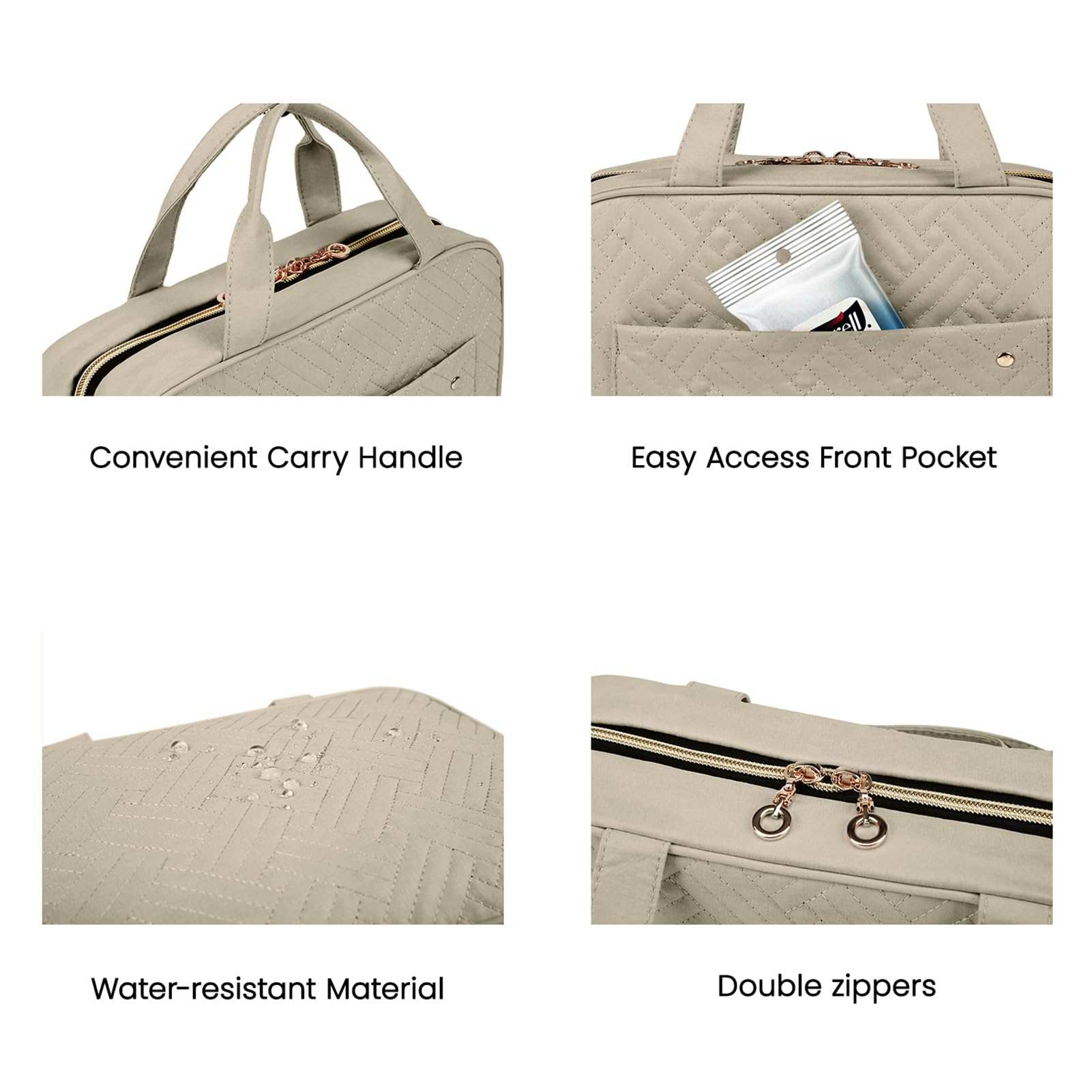 BAGSMART Toiletry Bag Travel Bag with Hanging Hook