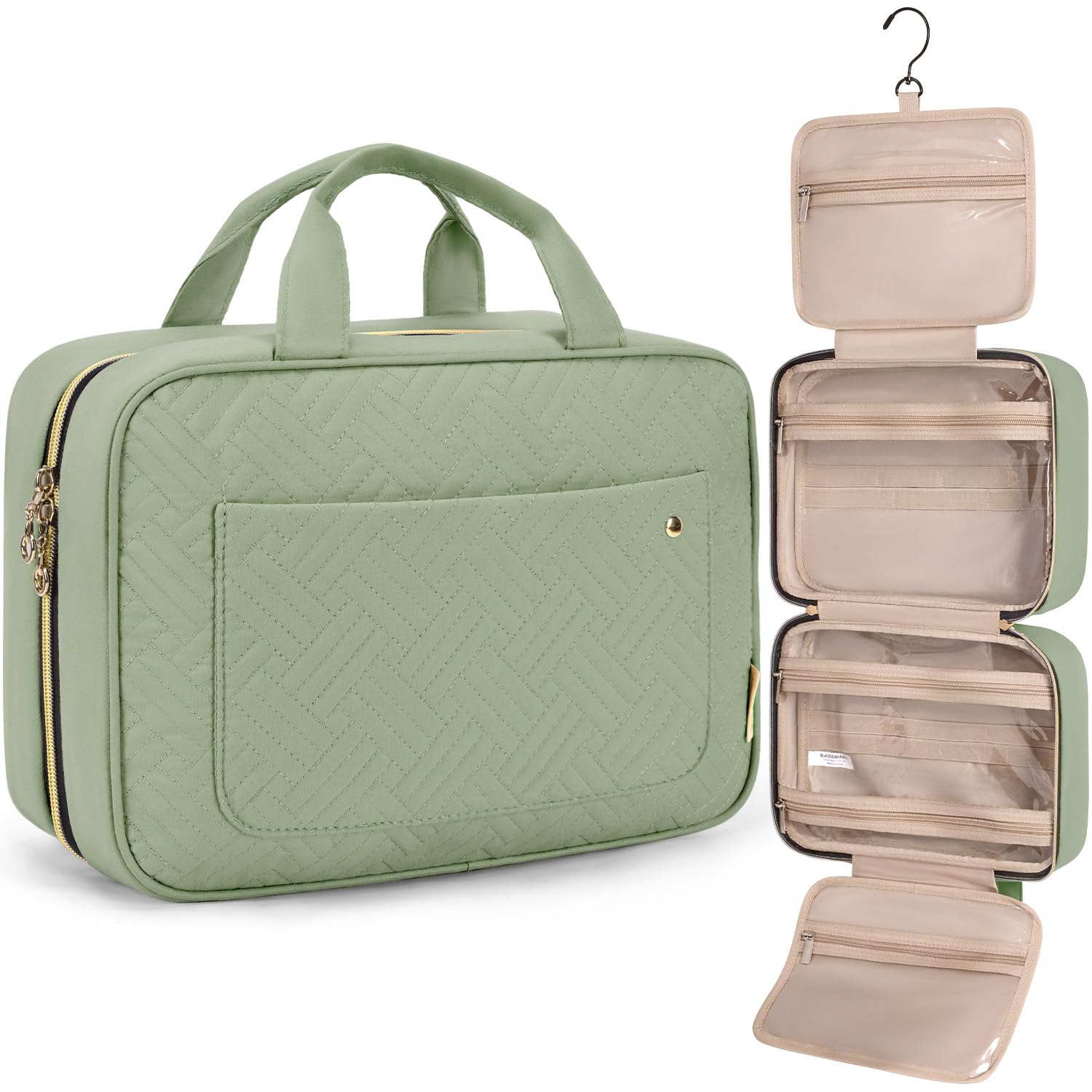 BAGSMART Toiletry Bag Travel Bag with Hanging Hook