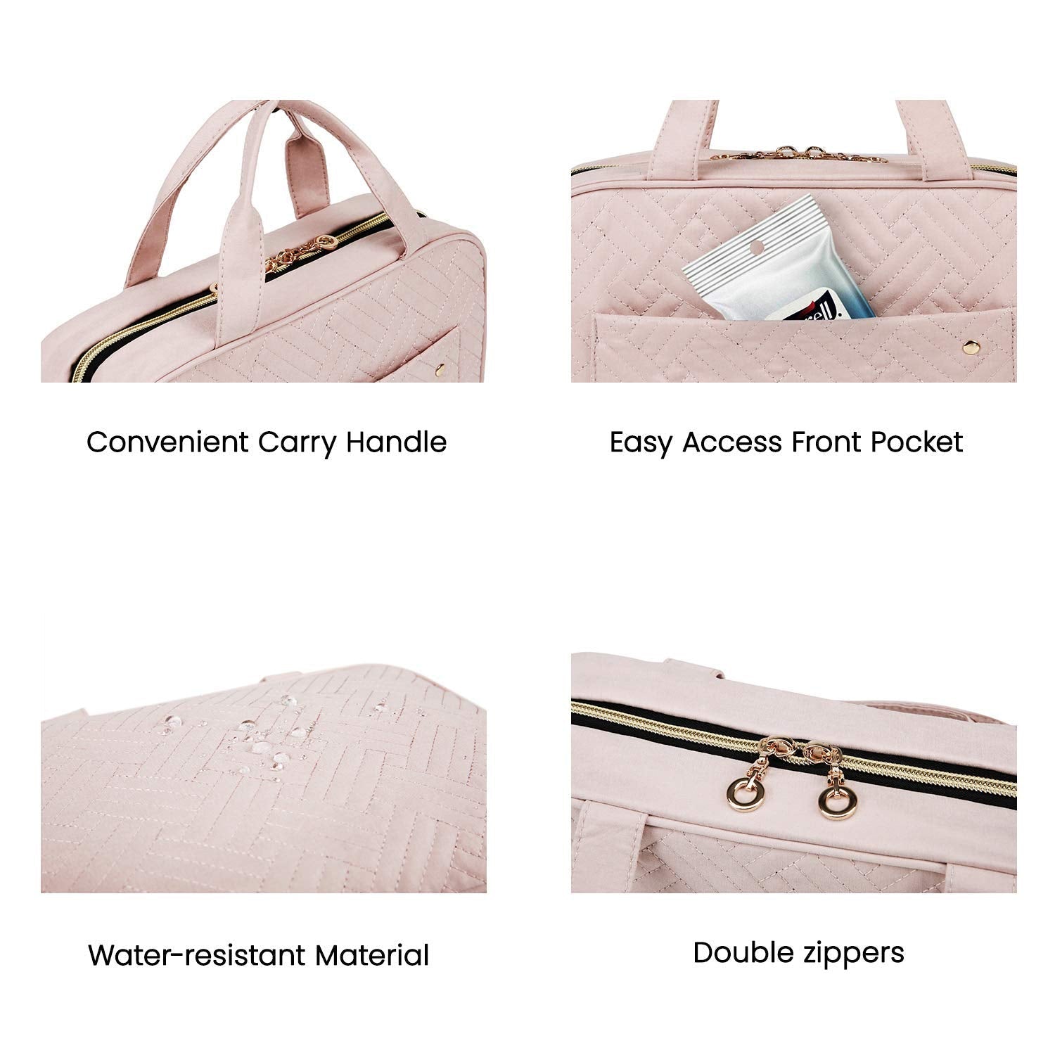 BAGSMART Toiletry Bag Travel Bag with Hanging Hook